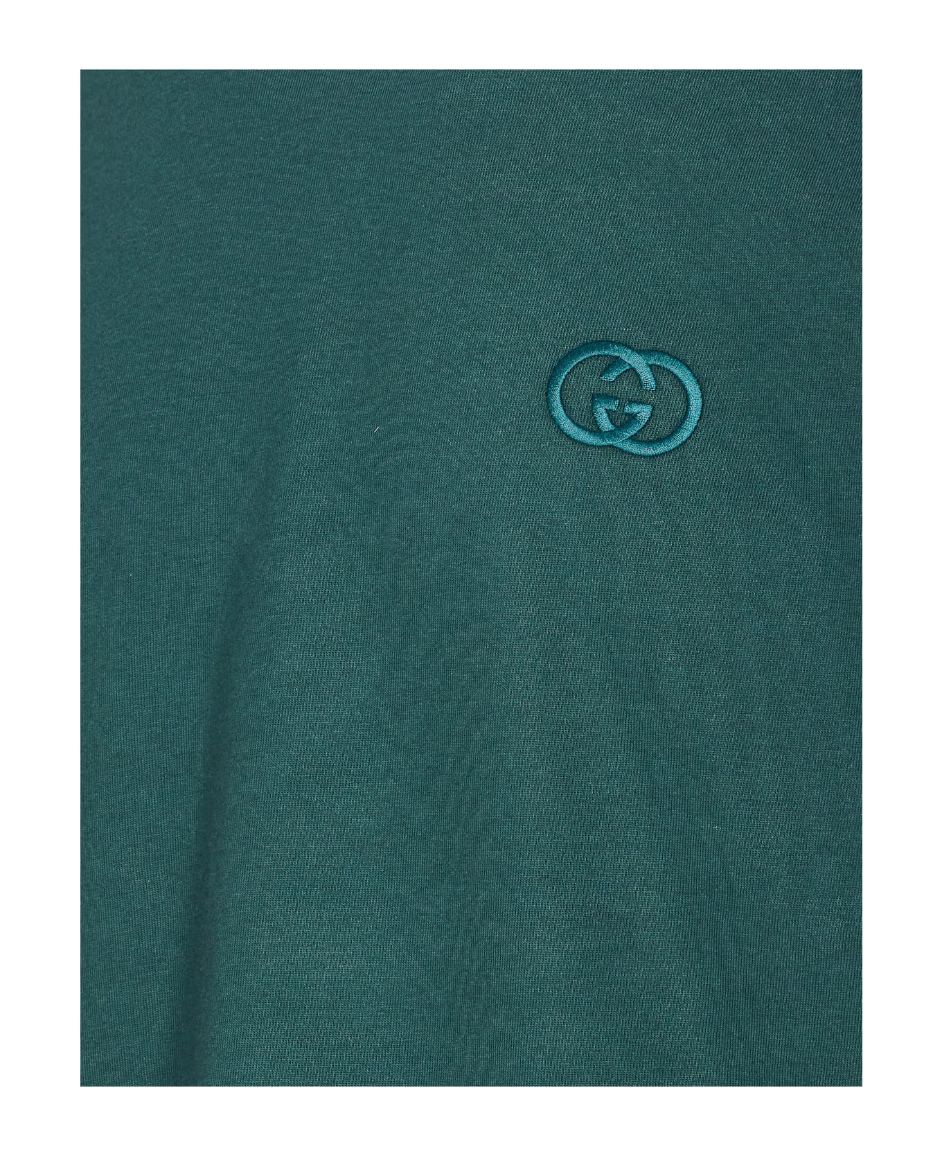 Gucci Embroidered Gg T-shirt - Green