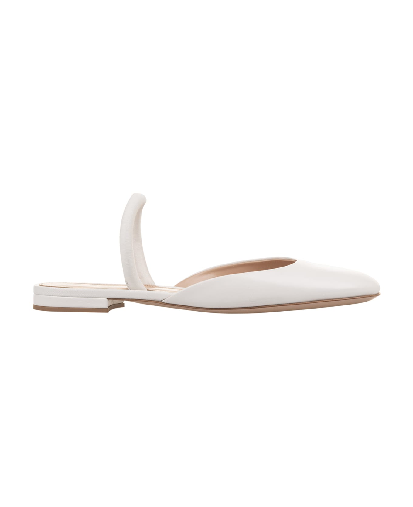 Gianvito Rossi Tivoli Slingback Ballerinas In White Tappa - White