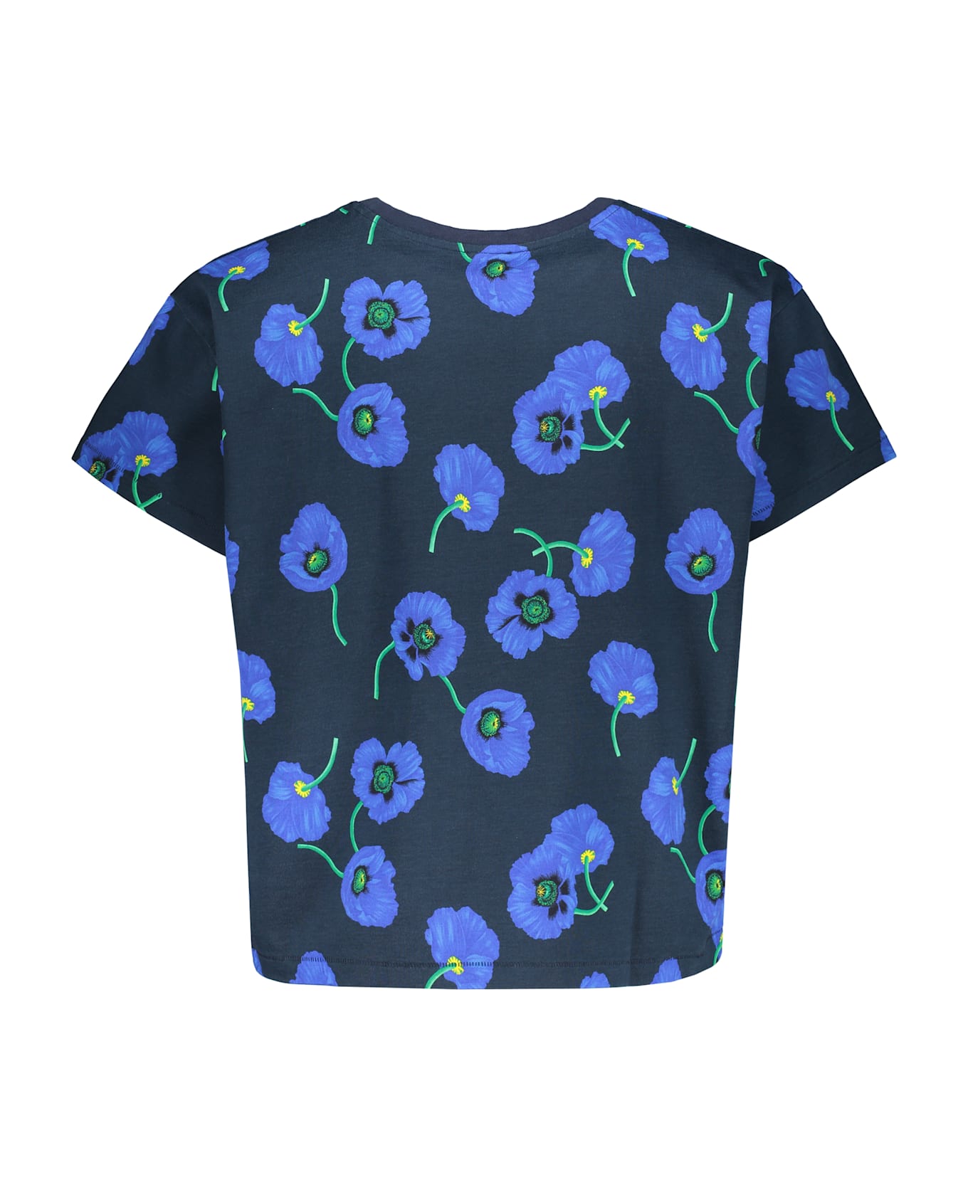 Kenzo Printed Cotton T-shirt - blue