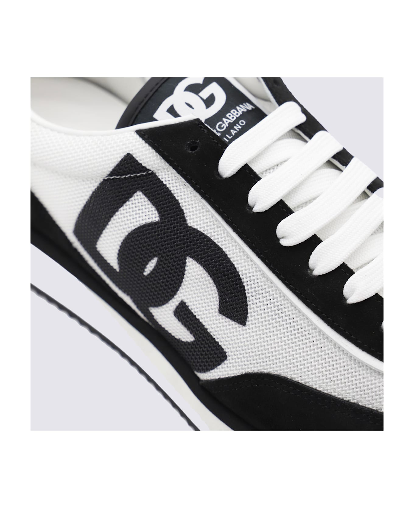 Dolce & Gabbana White And Black Sneakers - White