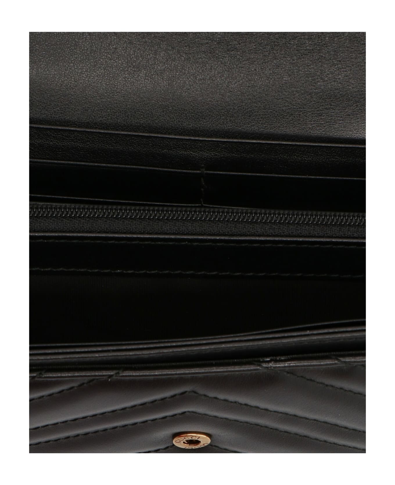 Gucci 
continental Gg Marmont
 Wallet - Black  