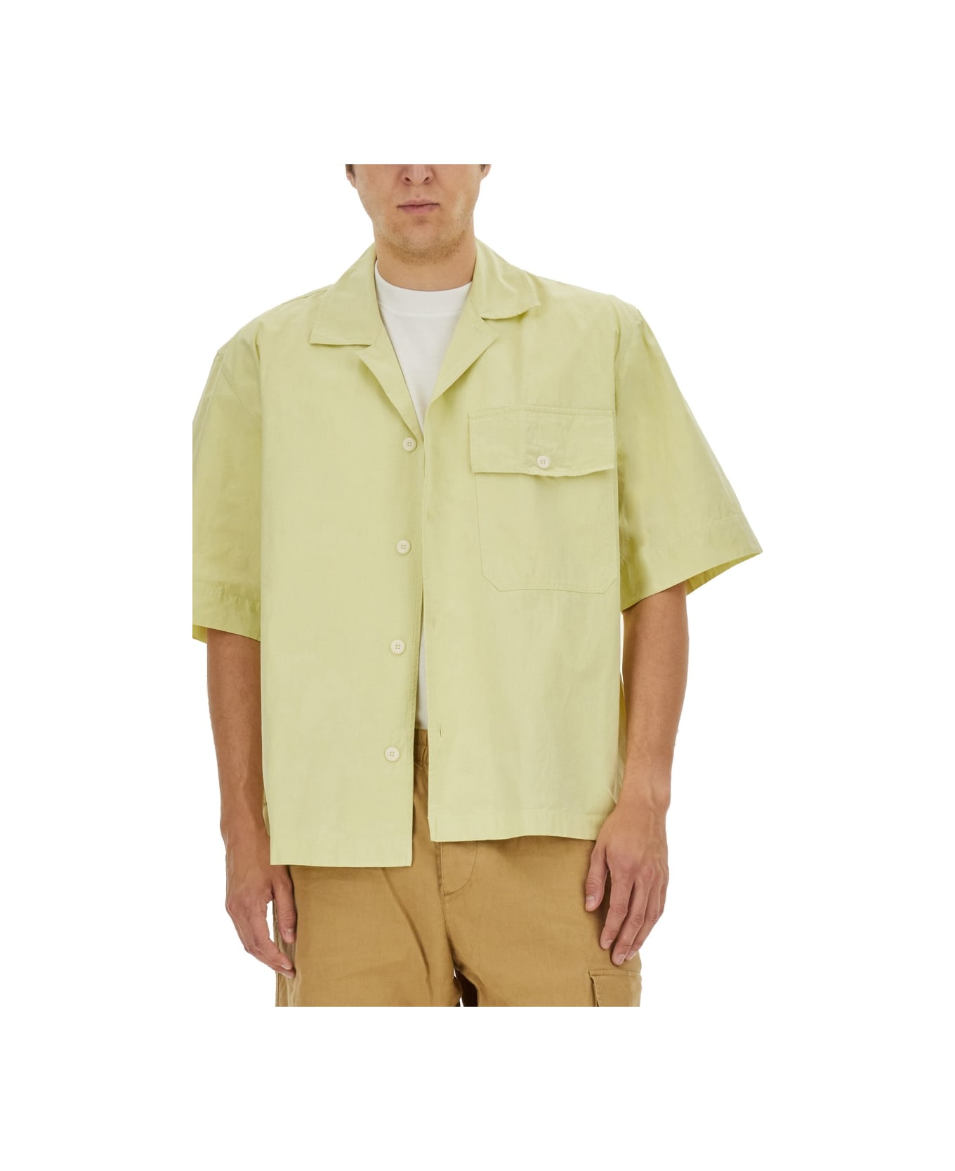 Margaret Howell Short-sleeved Shirt - YELLOW