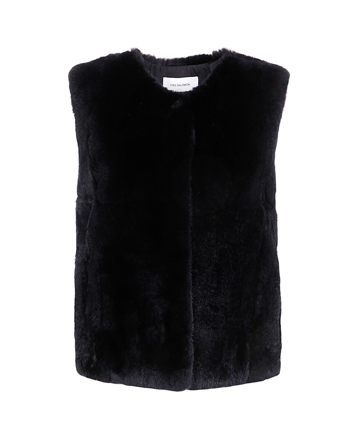 Yves Salomon Gilet 55cm Four Rex Ppx - Black