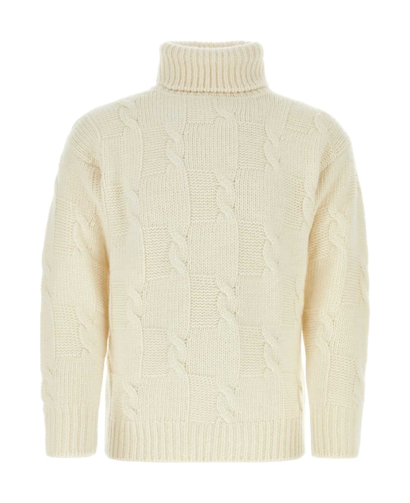 PT Torino Ivory Wool Blend Sweater - L015