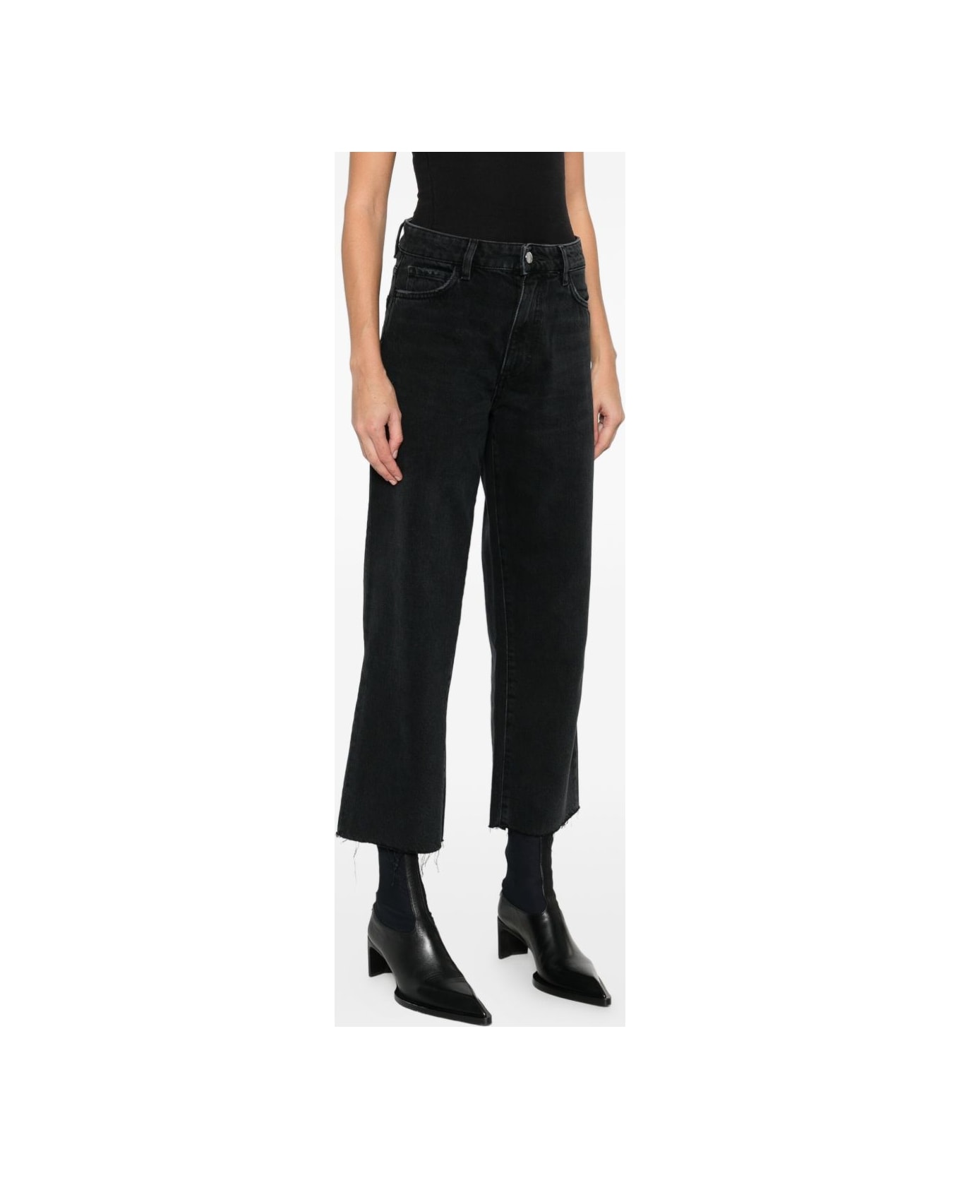 Icon Denim Logo-patch Jeans - Black