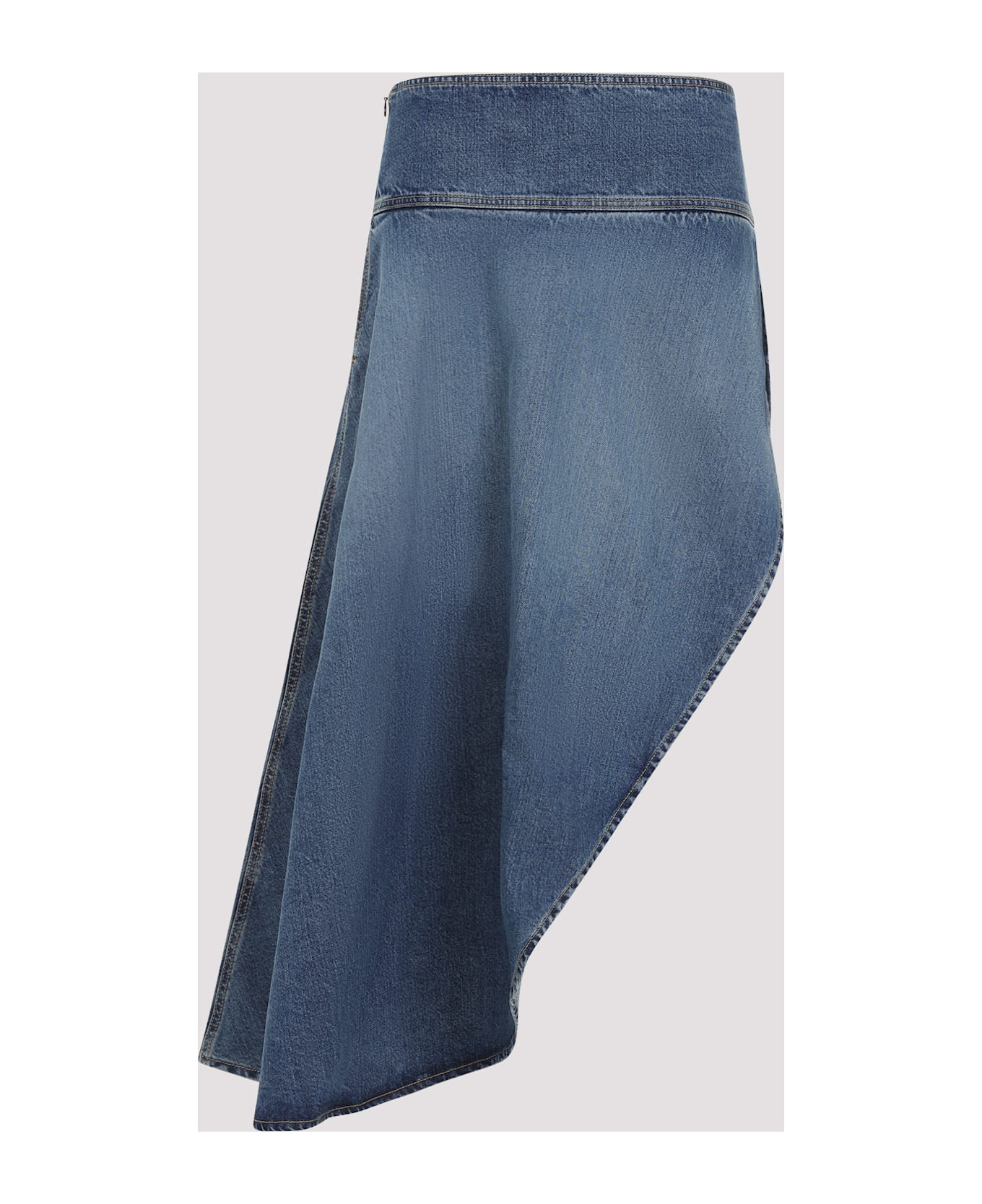 Alaia Asymmetric Full Skirt - Bleu Vintage