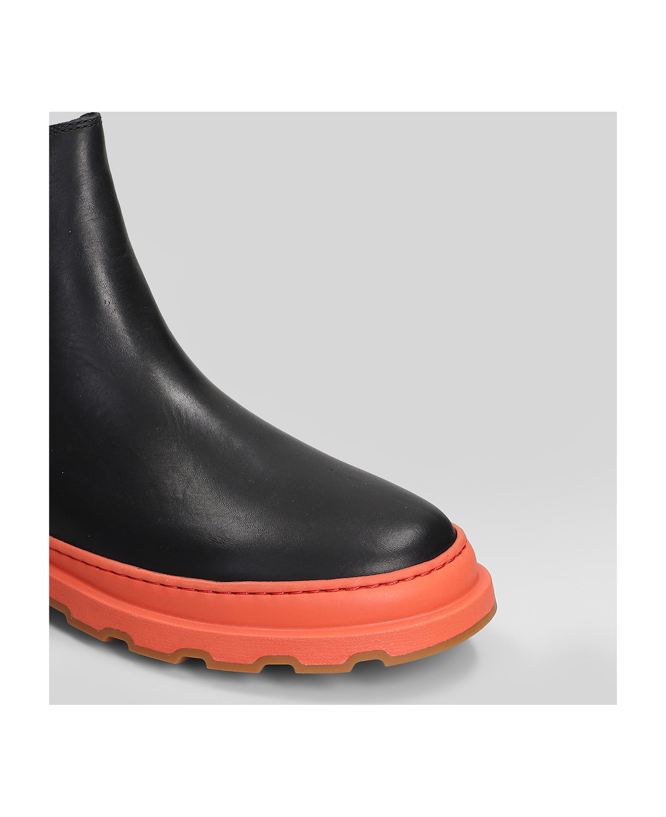 Camper Noray Ankle Boots In Black Leather - black