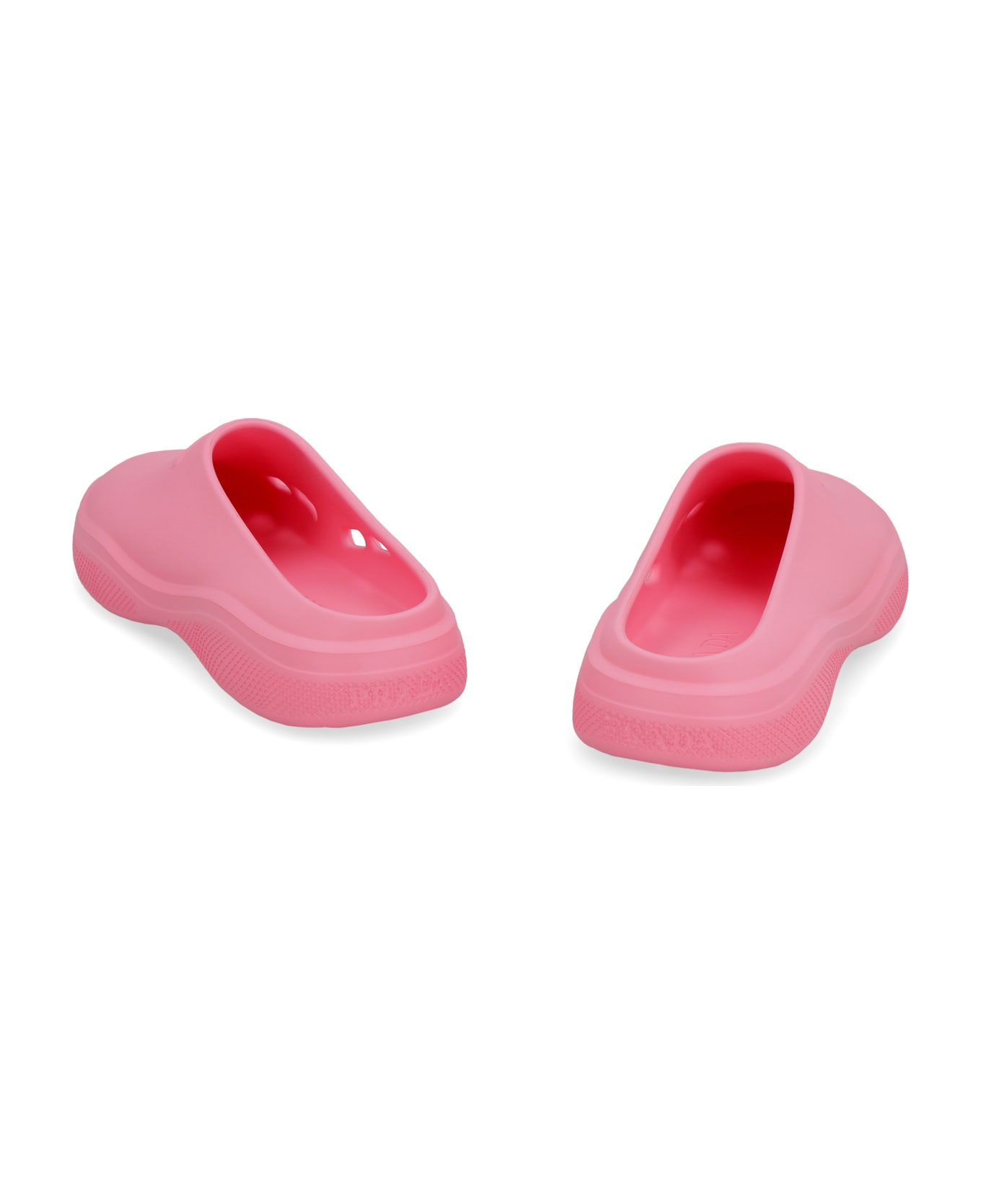Prada Logo Detail Rubber Slippers - Pink