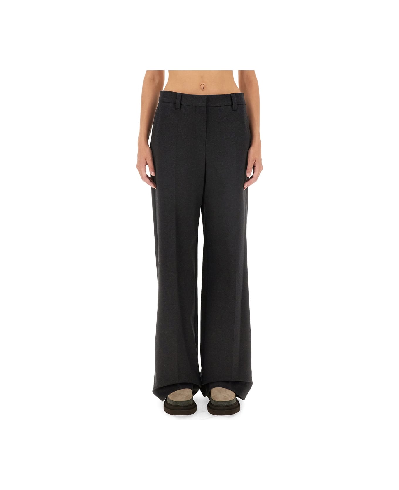 Brunello Cucinelli Wide Leg Pants - GREY