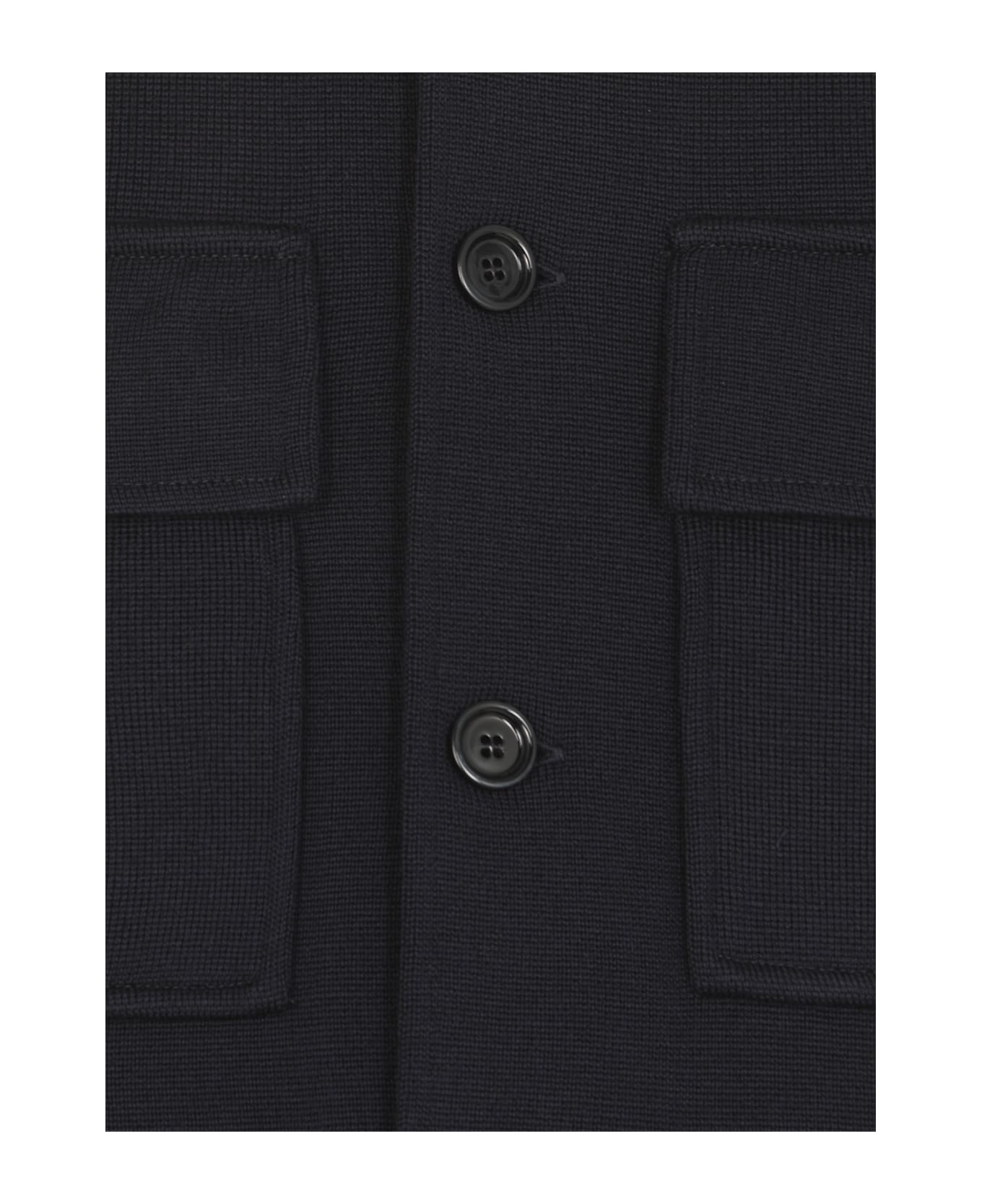 Lardini Wool Cardigan - Blue