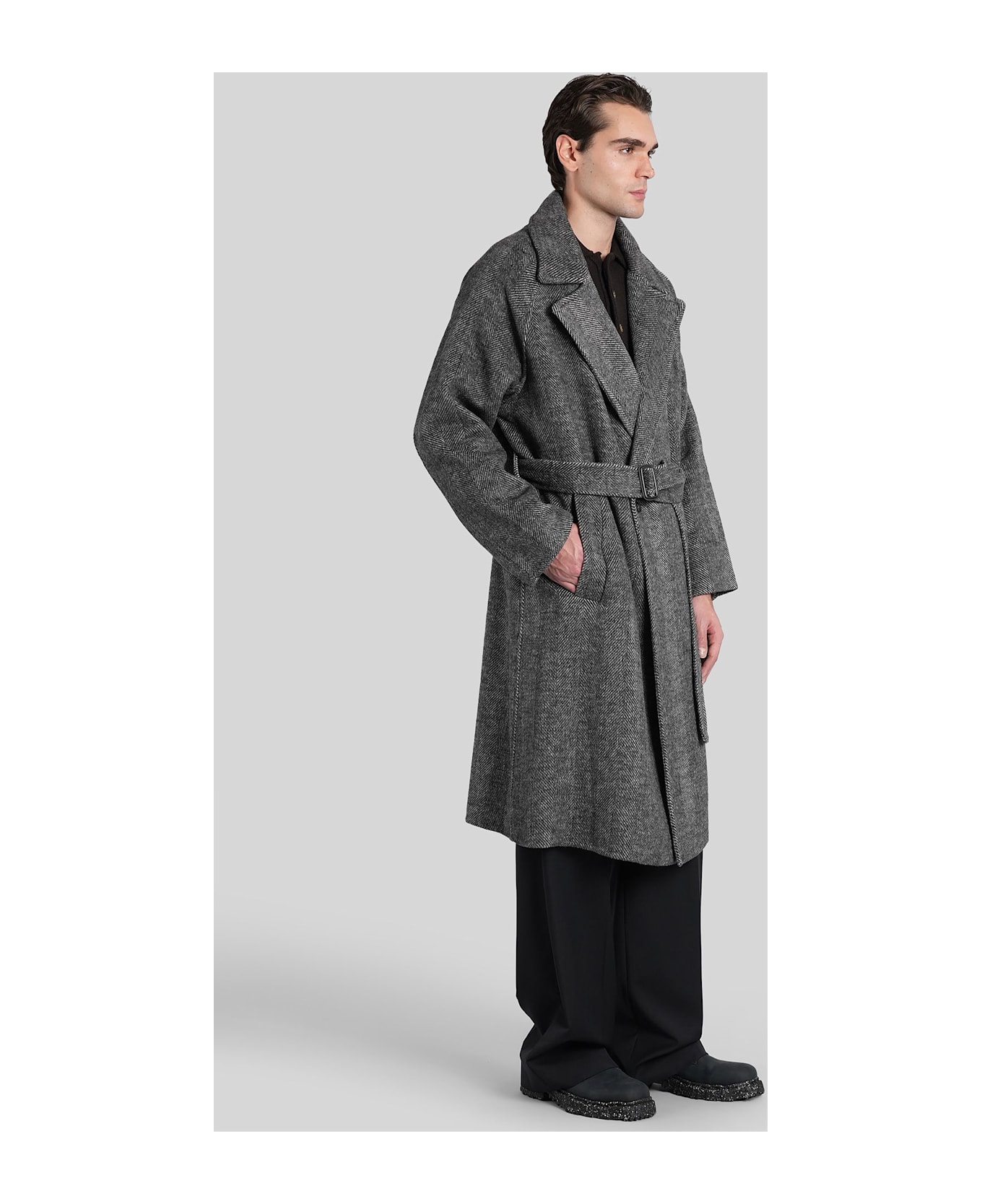 A Paper Kid In Grey Wool - grey