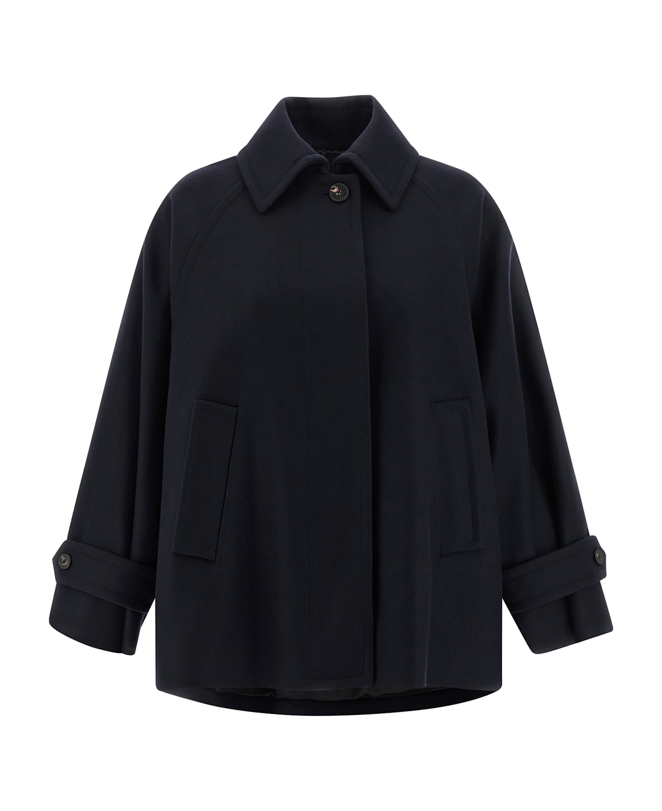 Alberto Biani Wool Caban - Blue