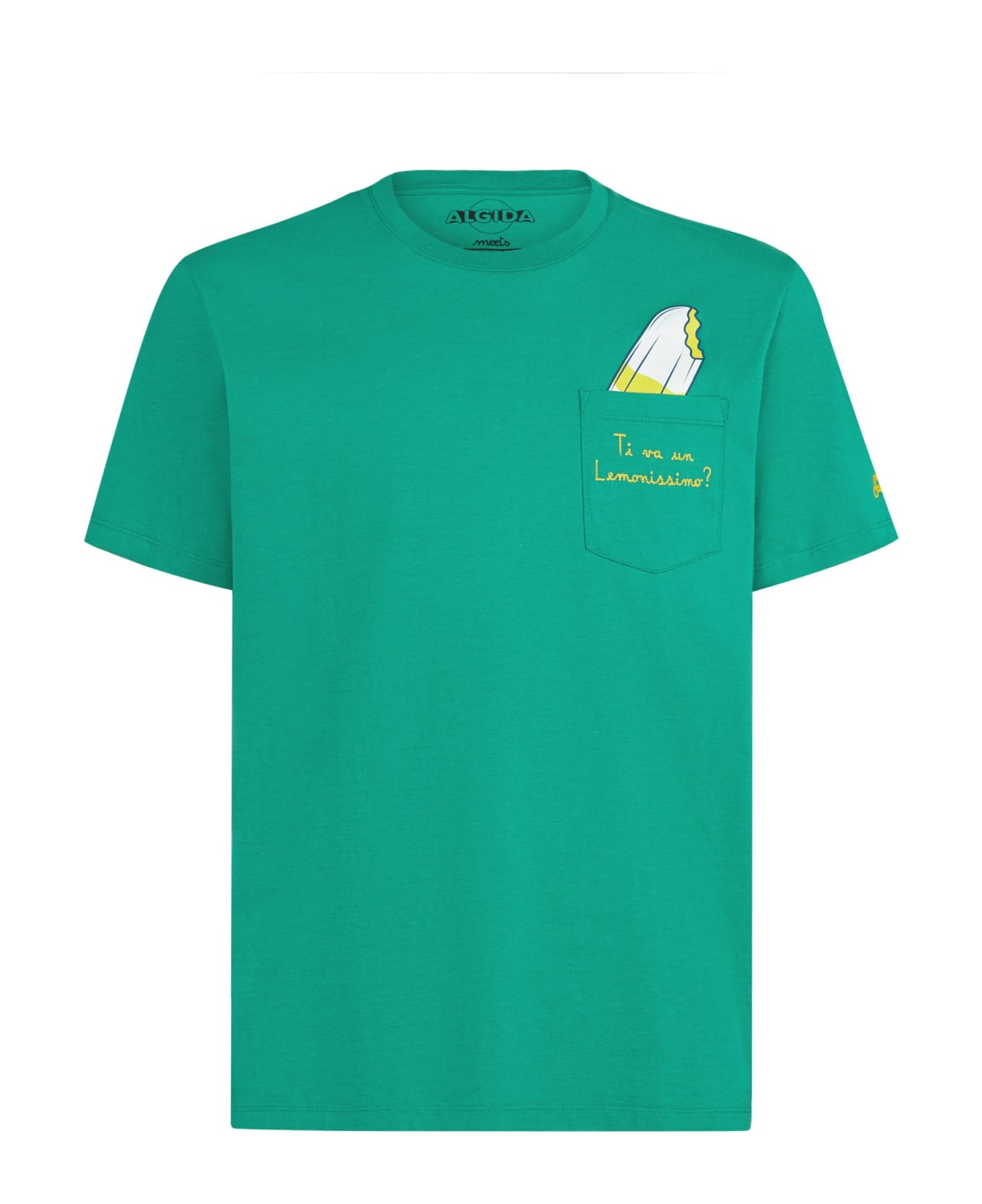 MC2 Saint Barth Cotton T-shirt With Ti Va Un Lemonissimo? Embroidery | Algida® Special Edition - GREEN