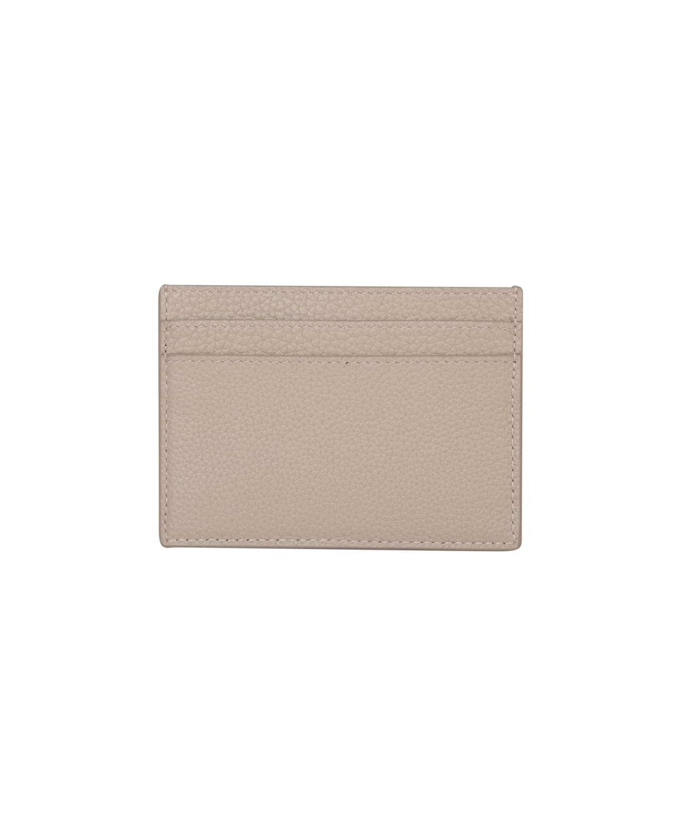 Saint Laurent Tiny Cassandre Beige Cardholder - White