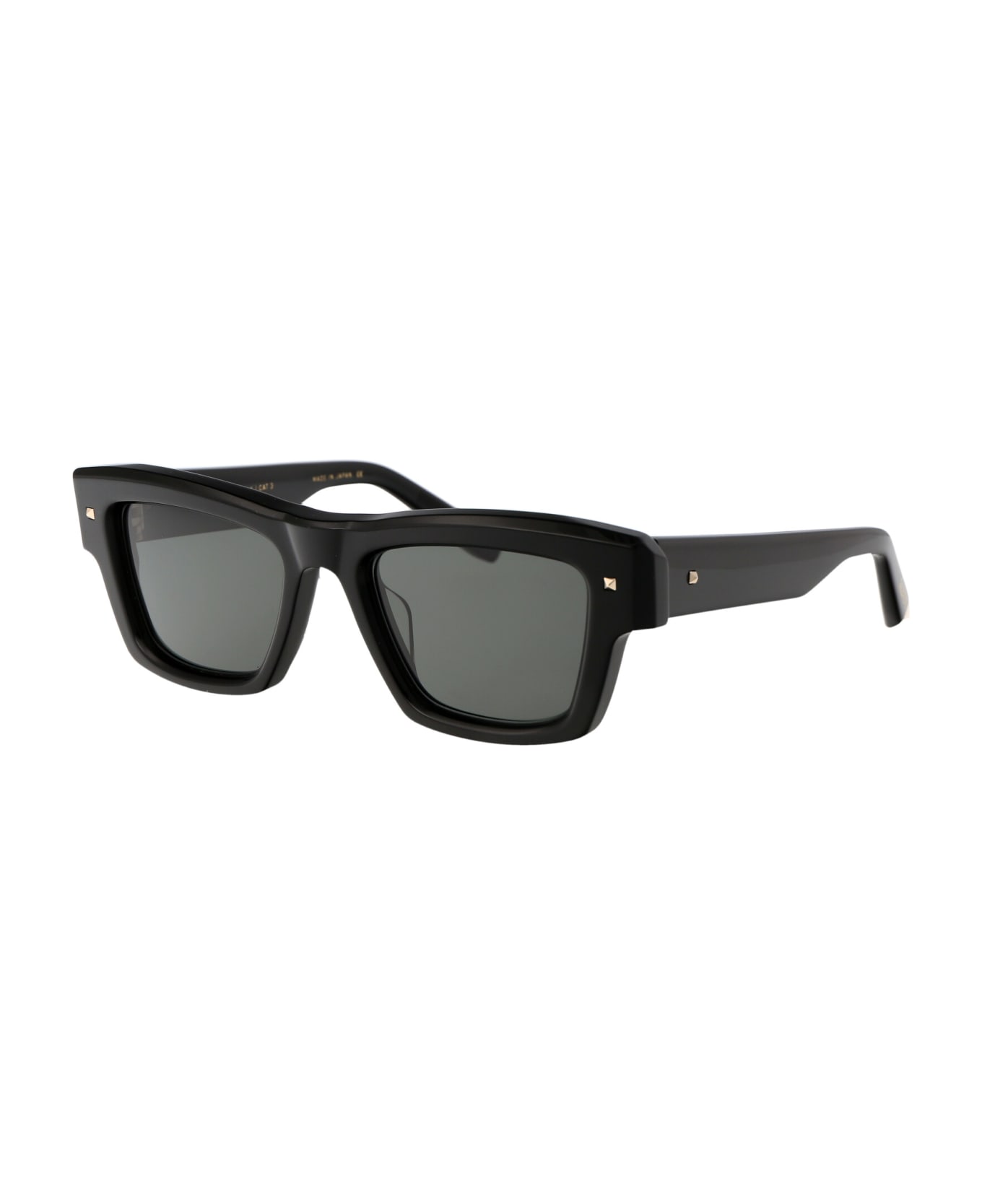Valentino Eyewear Xxii Sunglasses - Black - White Gold w/Dark Green Lenses
