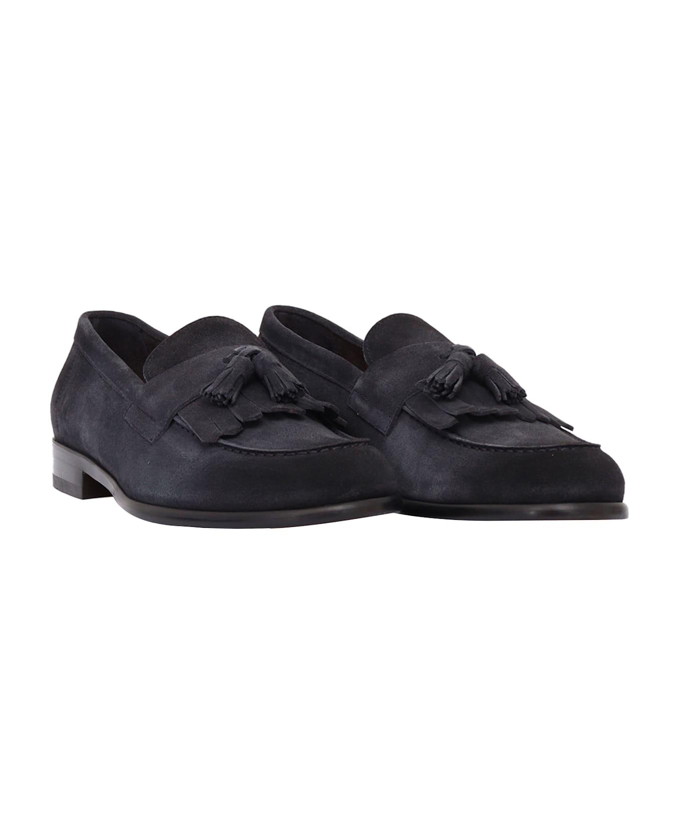 Doucal's Tassel Fringed Loafers - BLUE