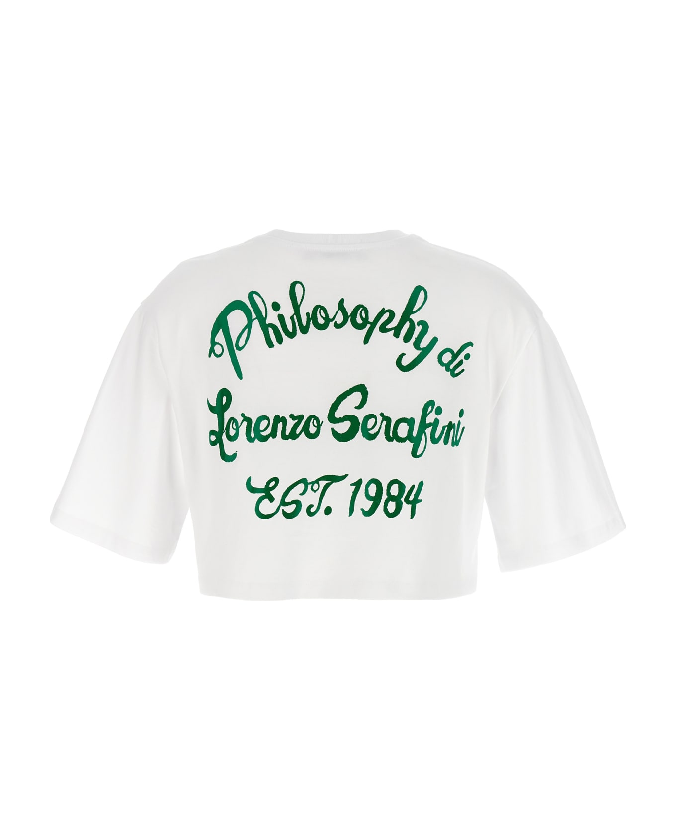 Philosophy di Lorenzo Serafini Logo Print Cropped T-shirt - White