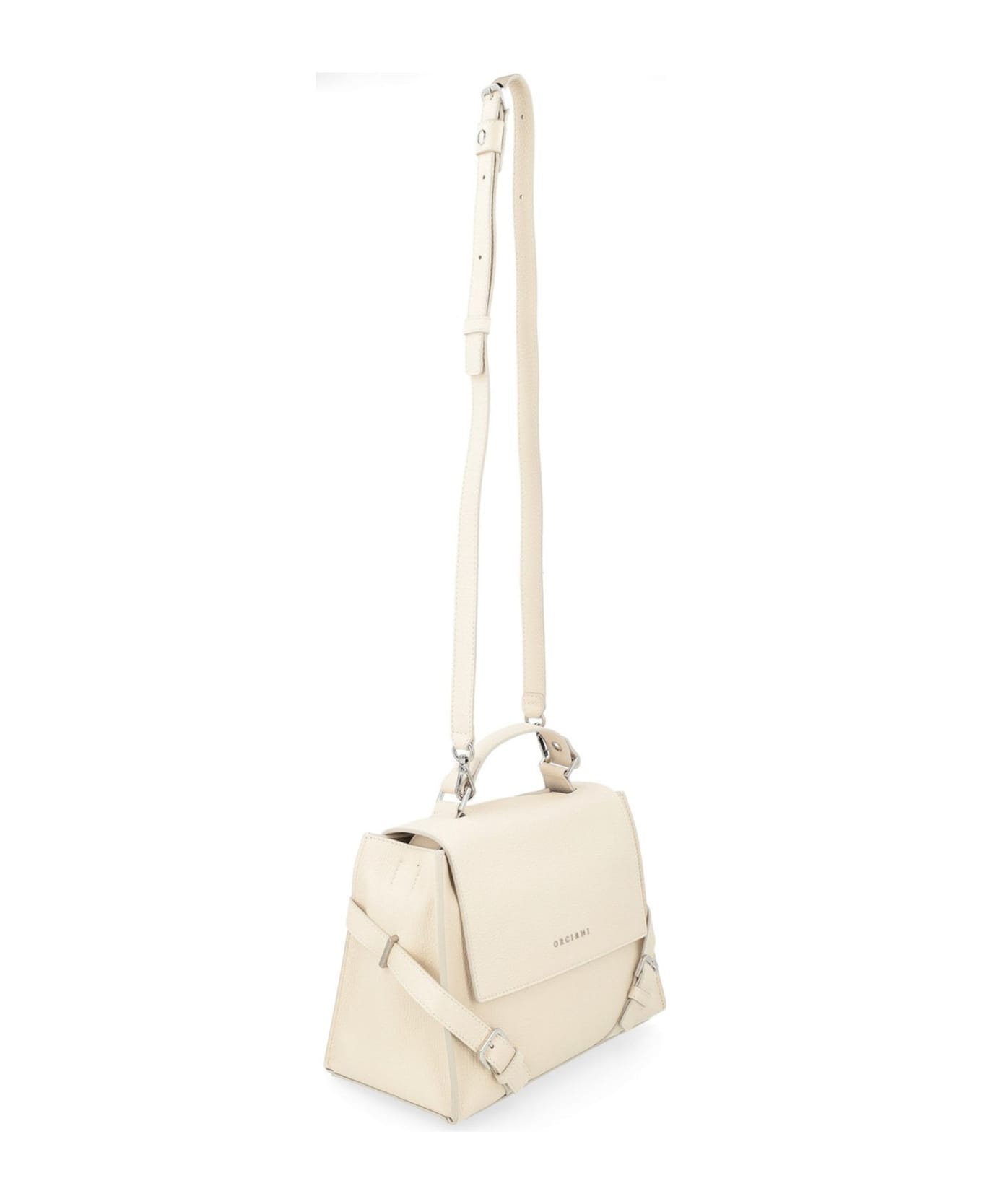 Orciani Sveva Sense Small Leather Handbag - White トートバッグ