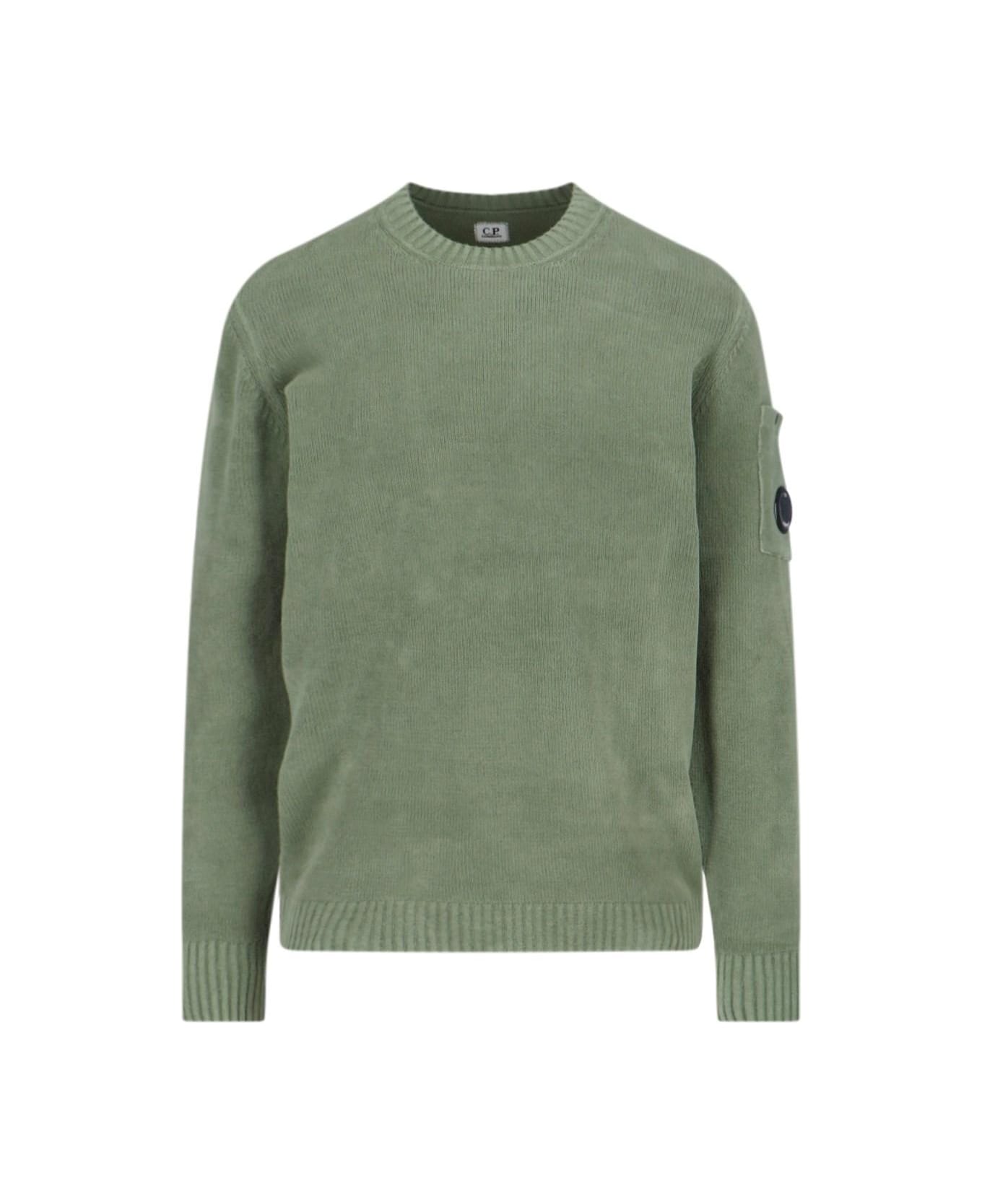 C.P. Company Chenille Sweater - Green ニットウェア