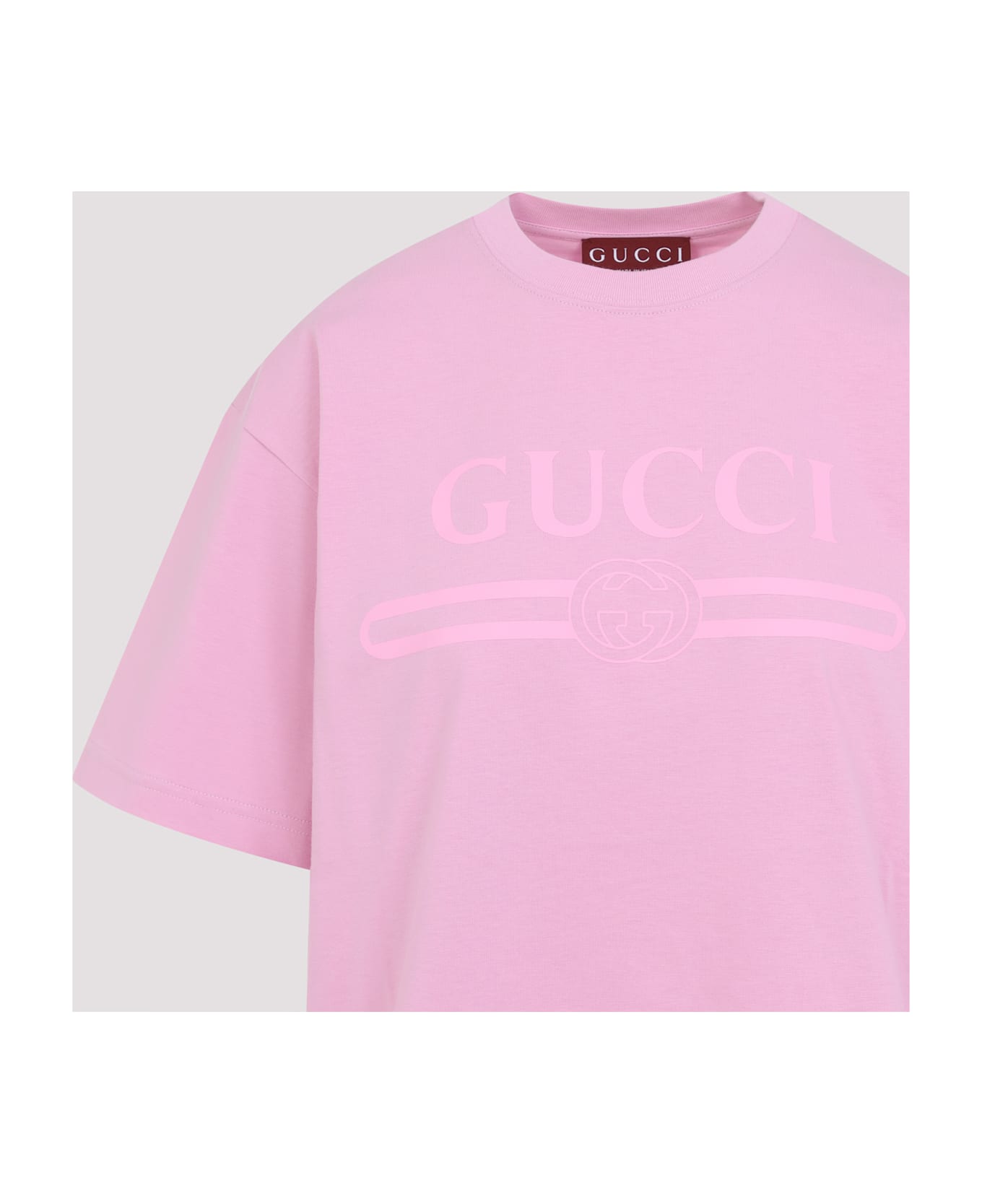 Gucci Logo T-shirt - Smooth Pink