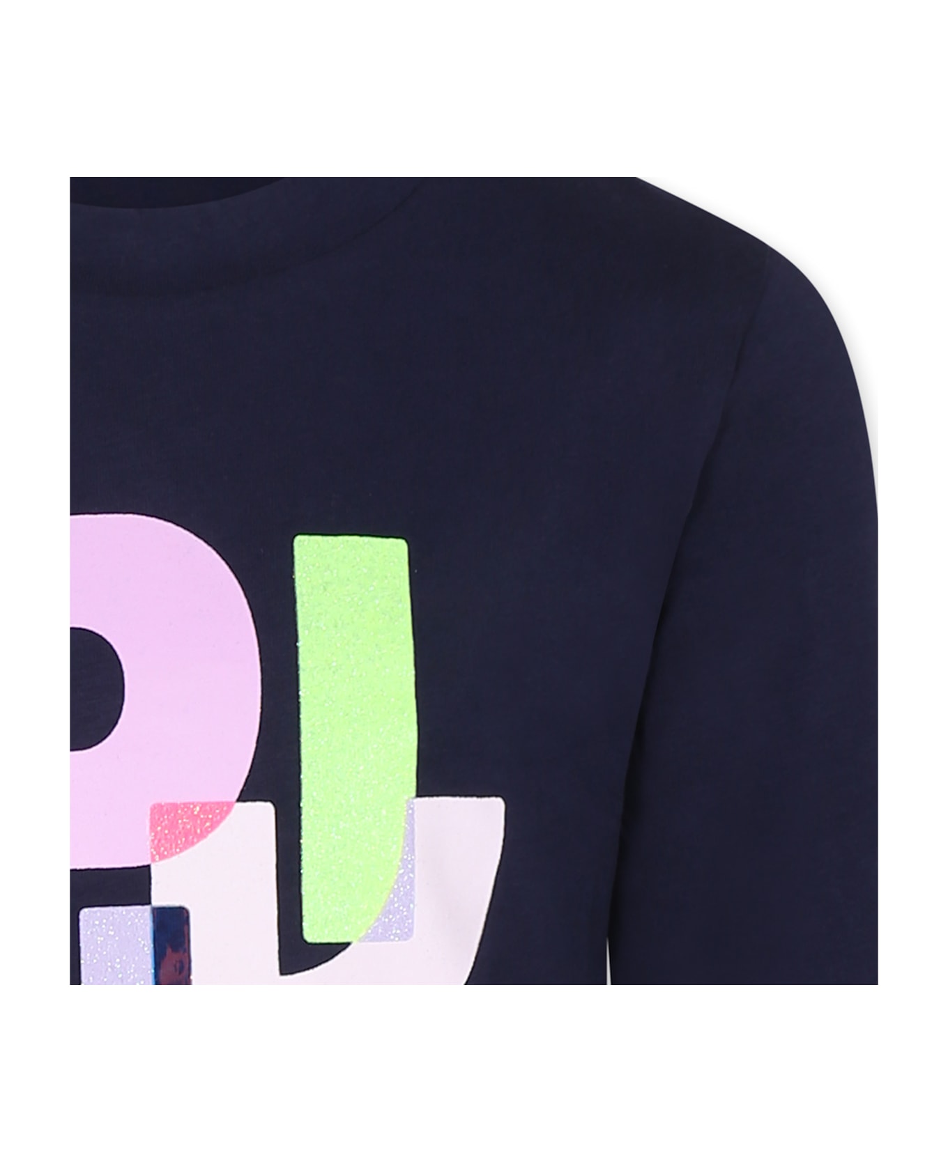 Billieblush Blue T-shirt For Girl With Writing - Blue