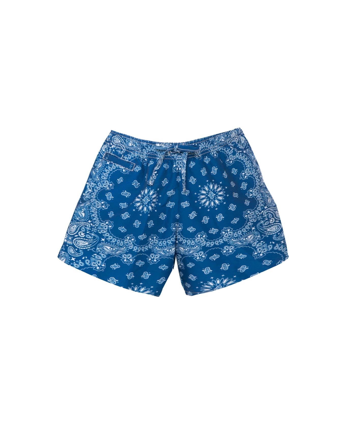MC2 Saint Barth Man Swim Shorts With Paisley Print - BLUE