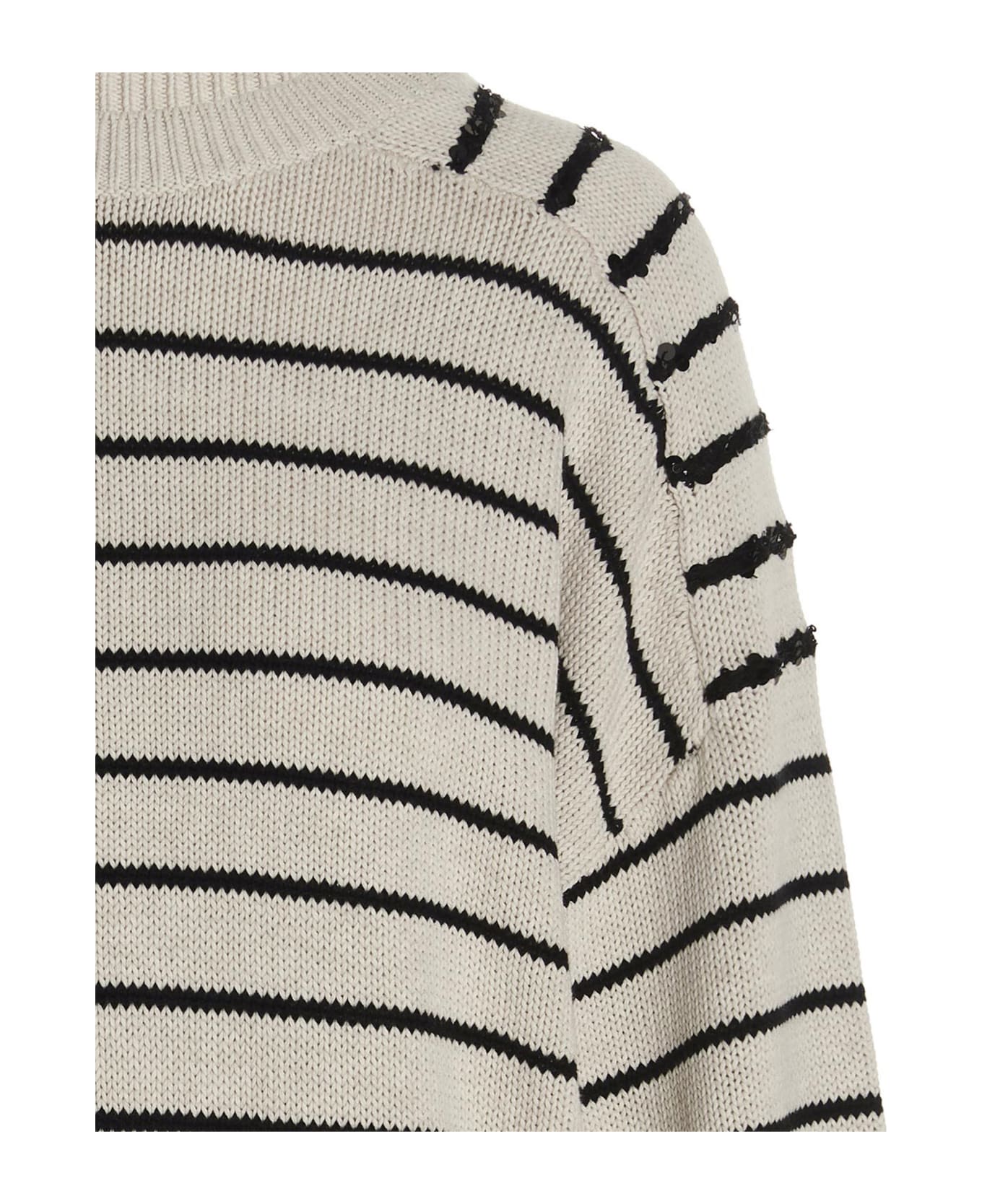 Brunello Cucinelli Striped Sweater - Beige