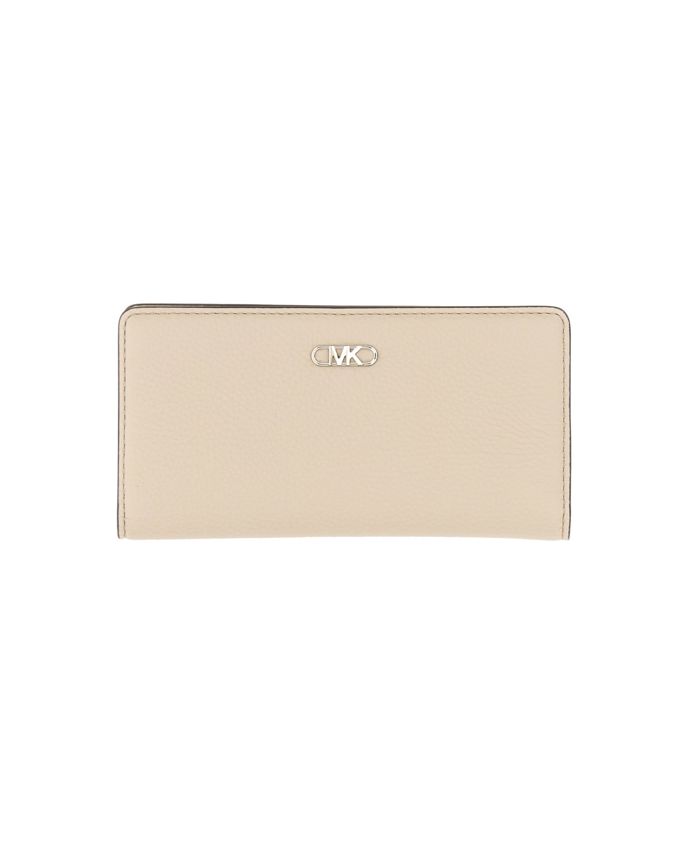 Michael Kors Leather Wallet - BEIGE