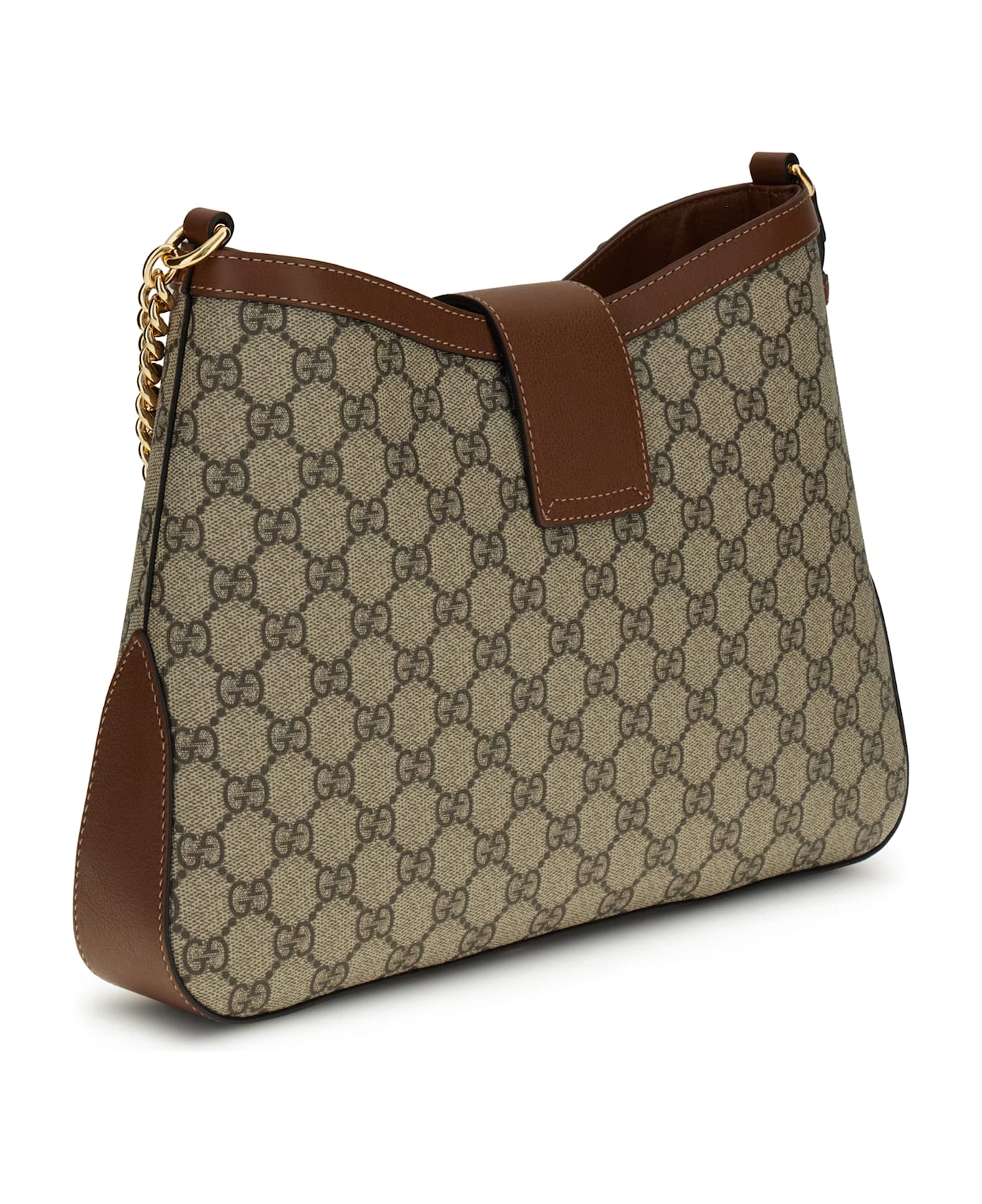 Gucci Large Padlock Shoulder Bag - BROWN