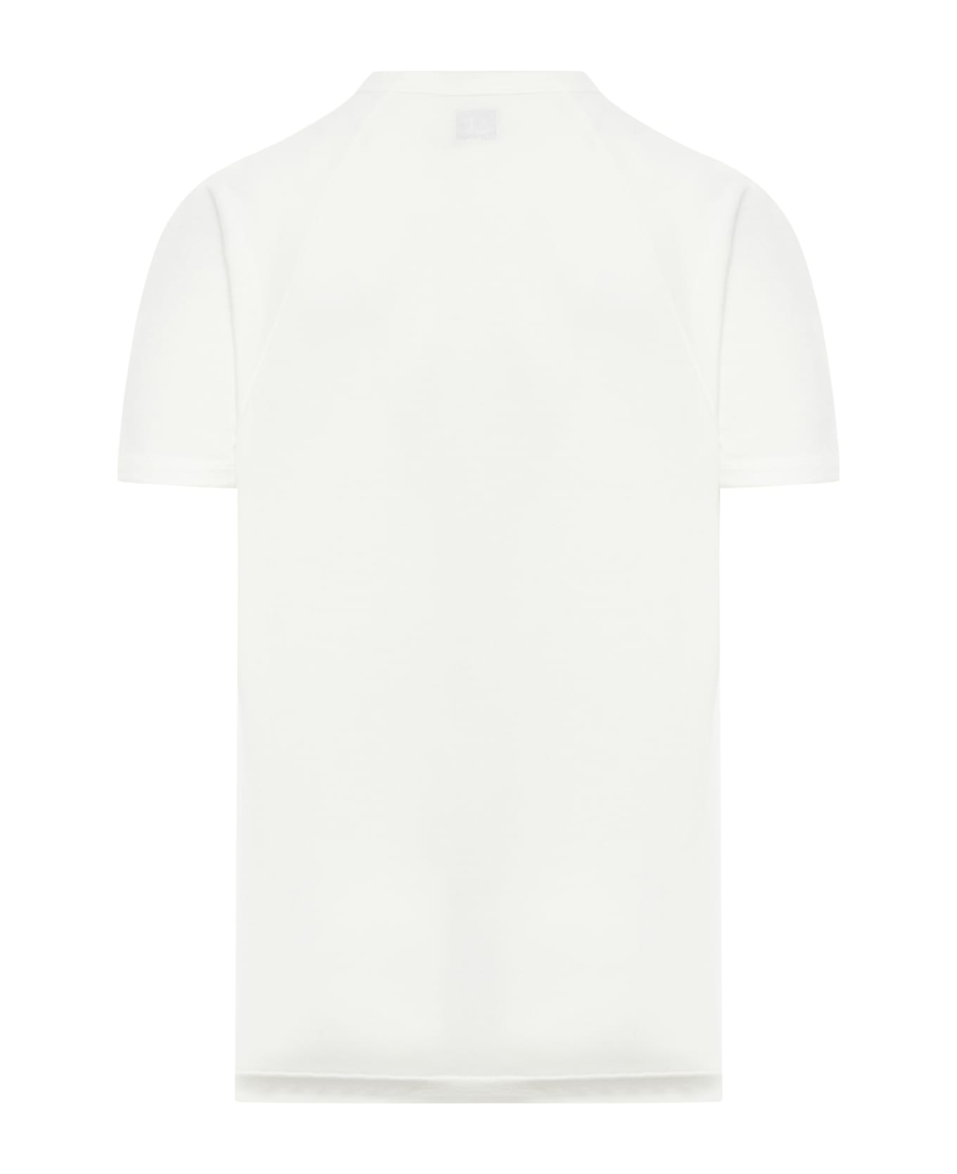 C.P. Company 30/1 Sponge Fleece Short Sleeved Sweatshirt - Gauze White