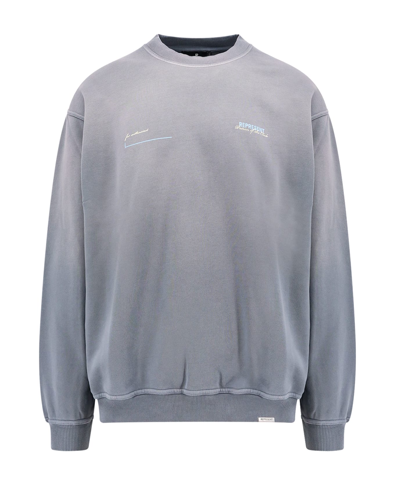 REPRESENT Patron Of The Club Washed Cotton Sweatshirt - Grey