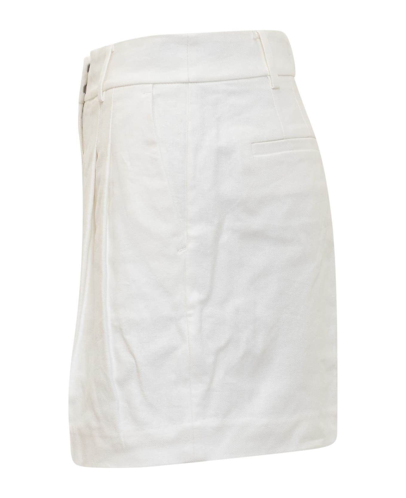 MICHAEL Michael Kors Linen And Viscose Shorts - WHITE ショートパンツ