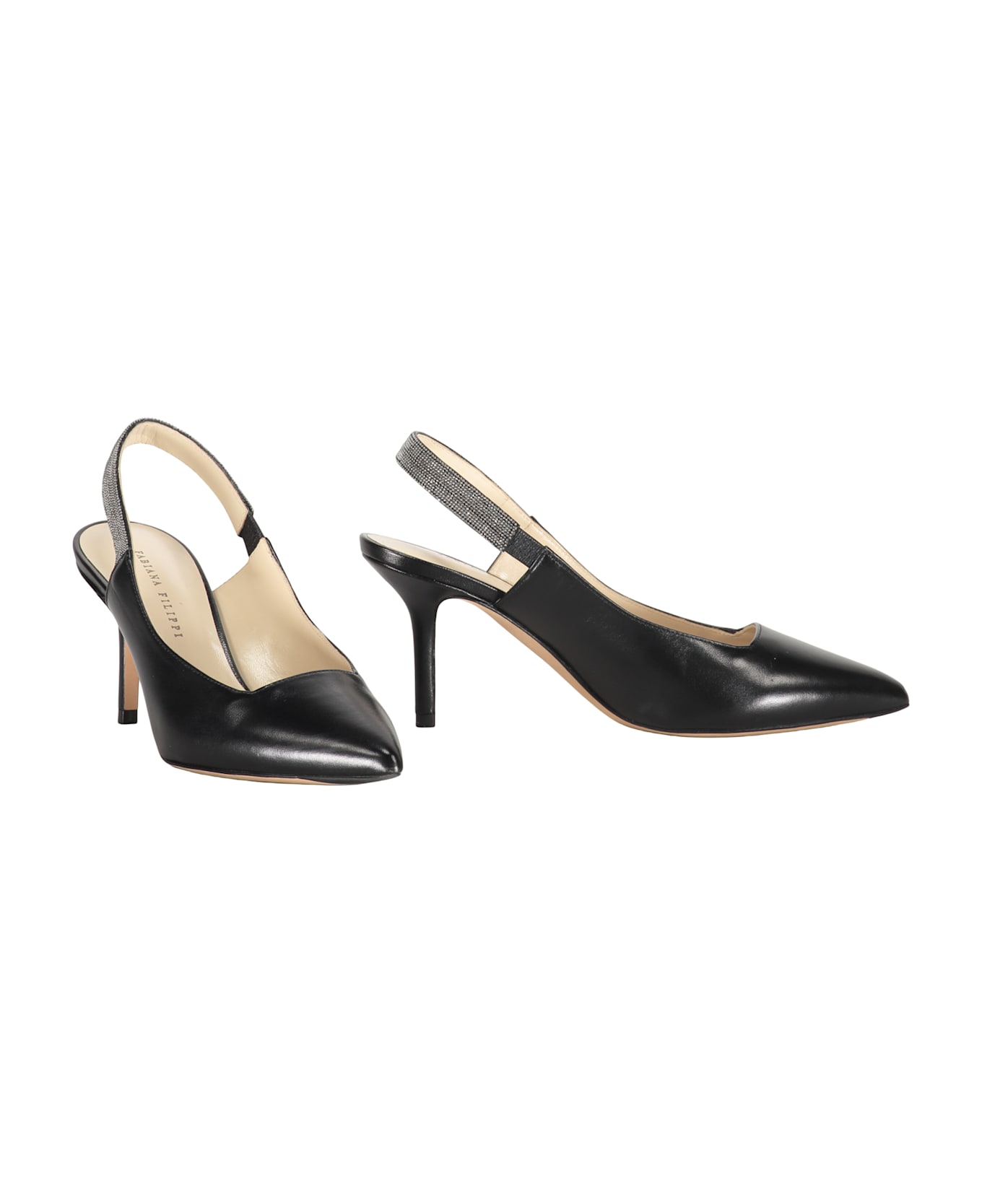 Fabiana Filippi Pointy-toe Slingbacks - black