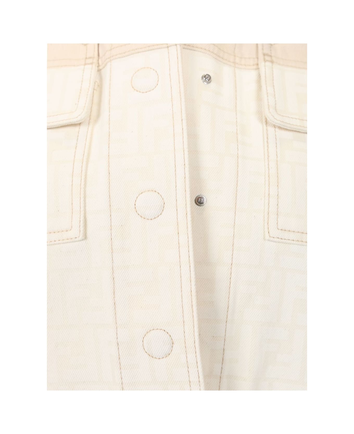 Fendi Denim Blouson - White