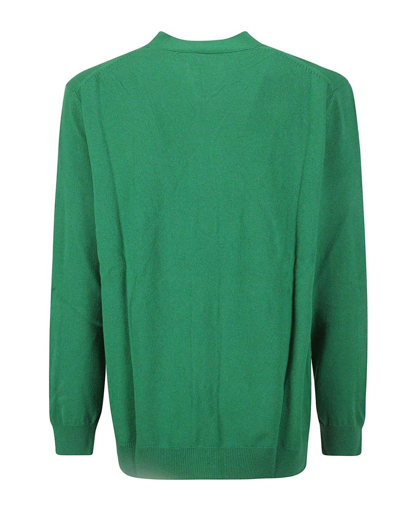 Comme des Garçons Shirt V-neck Knitted Cardigan - Green