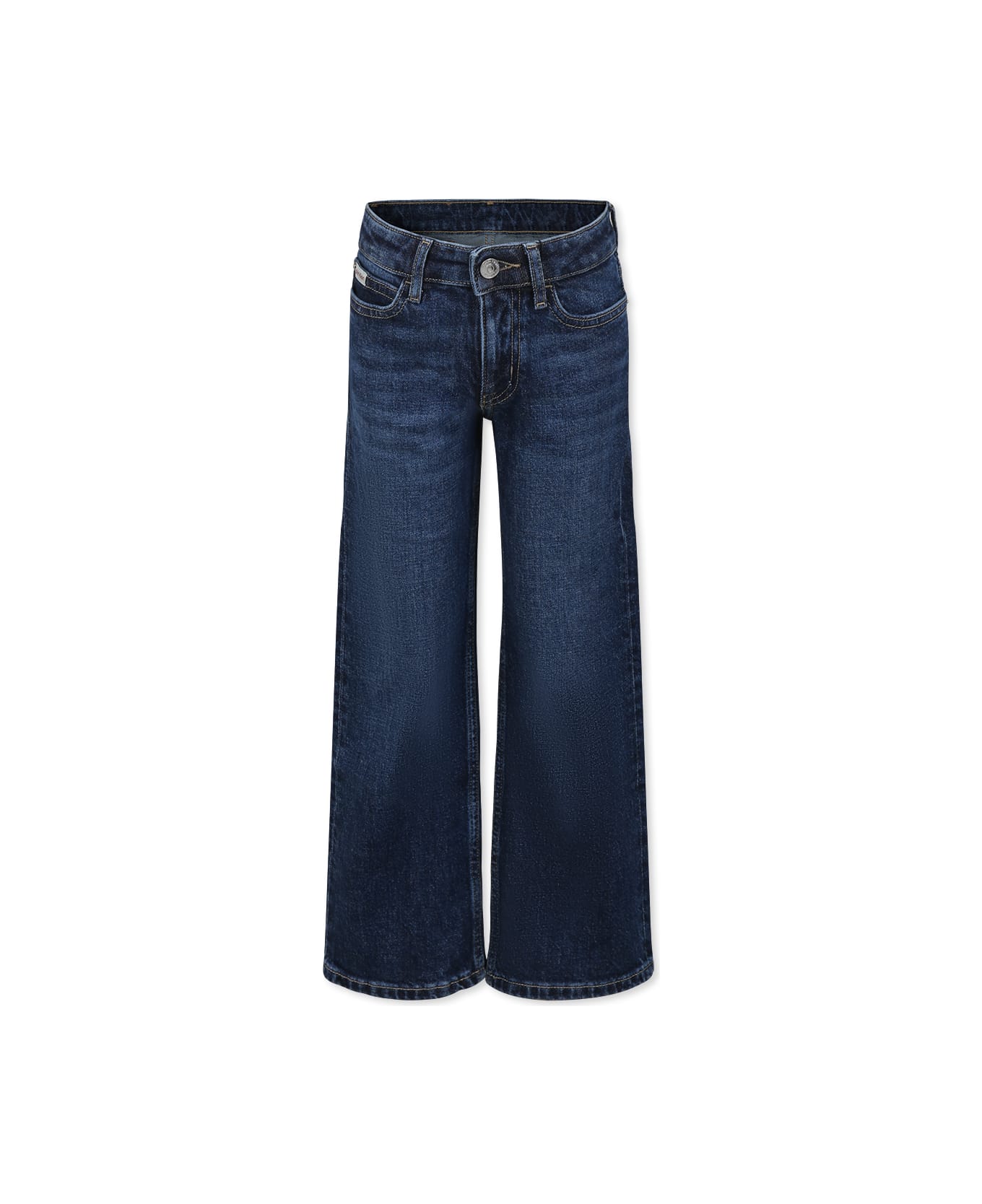 Calvin Klein Denim Jeans For Girl With Logo - Denim