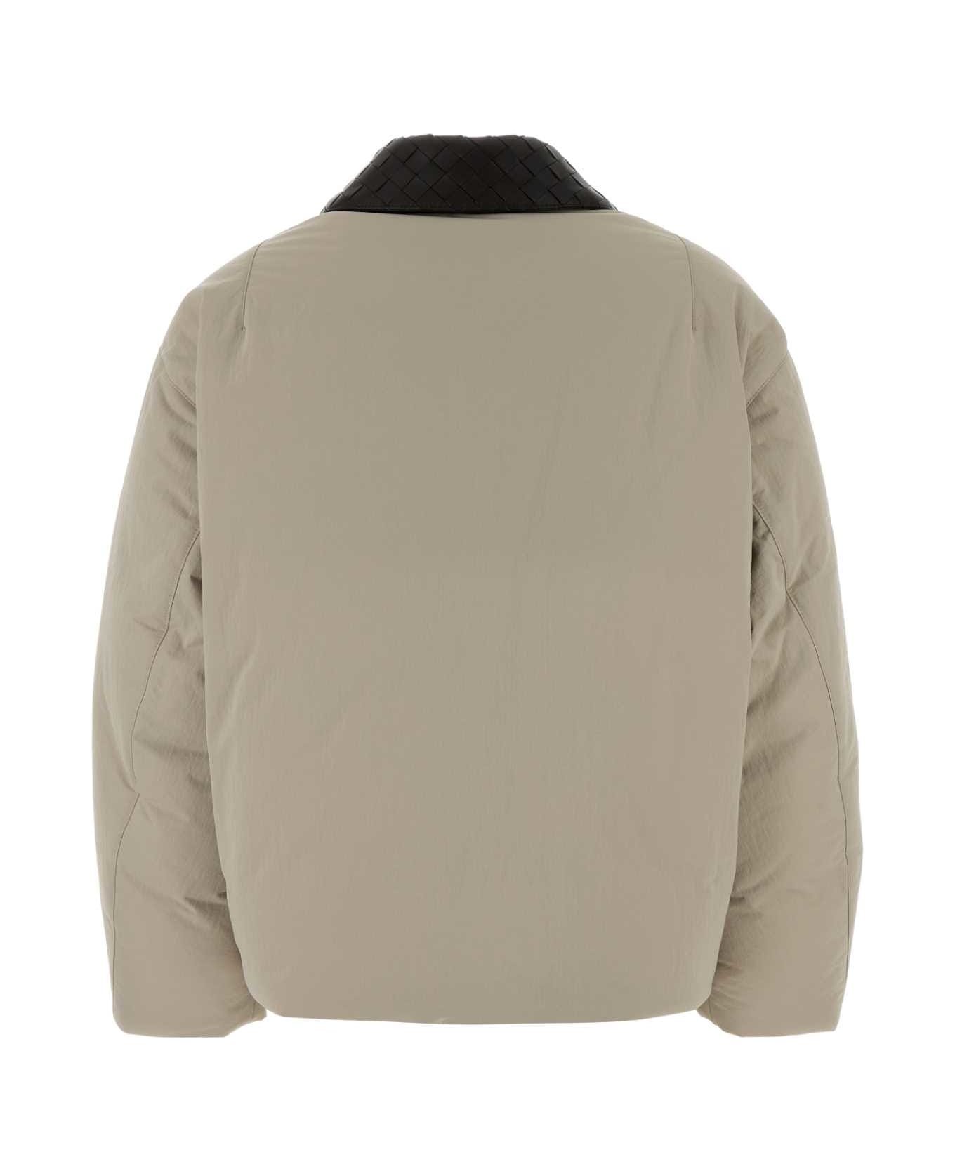 Bottega Veneta Sand Nylon Down Jacket - GREYPUTTY