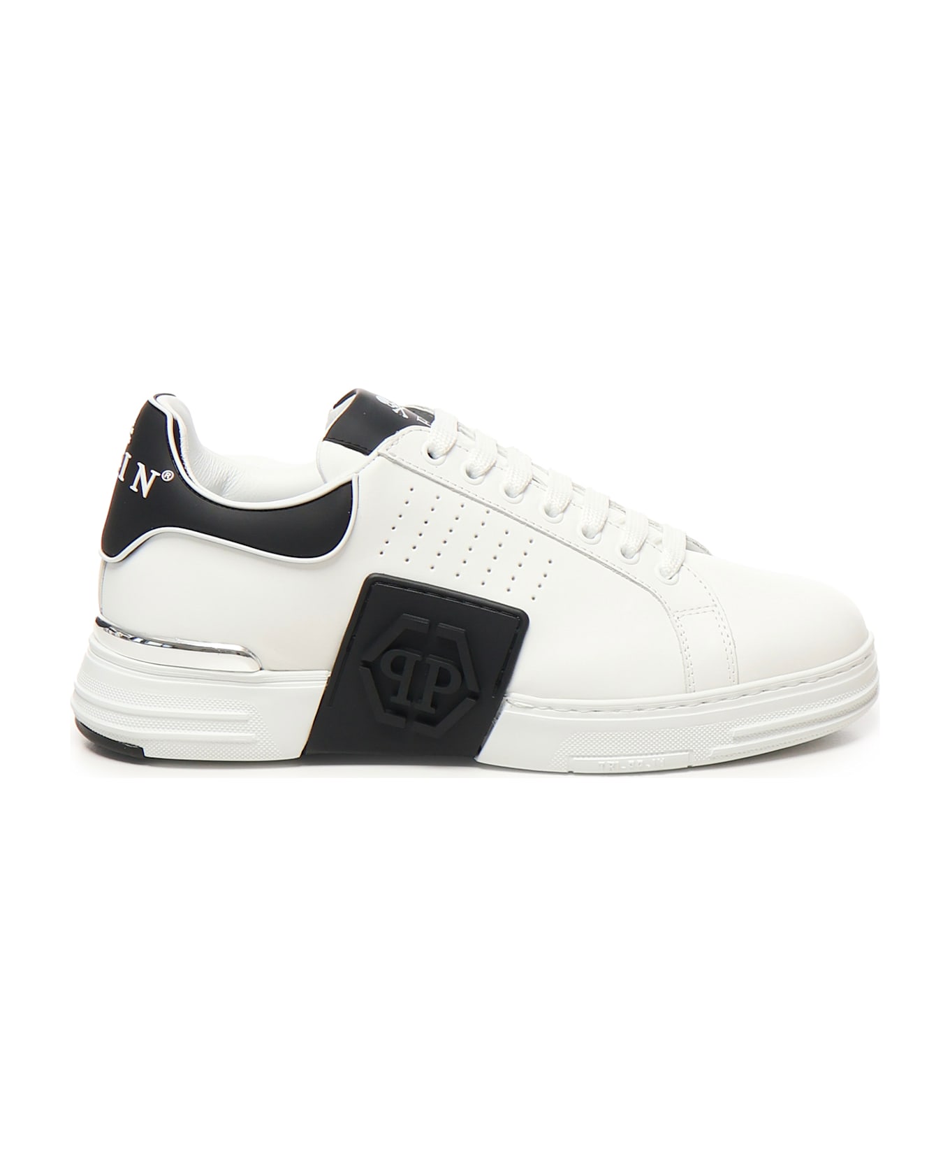 Philipp Plein Hexagon Low Top Sneakers - White / Black