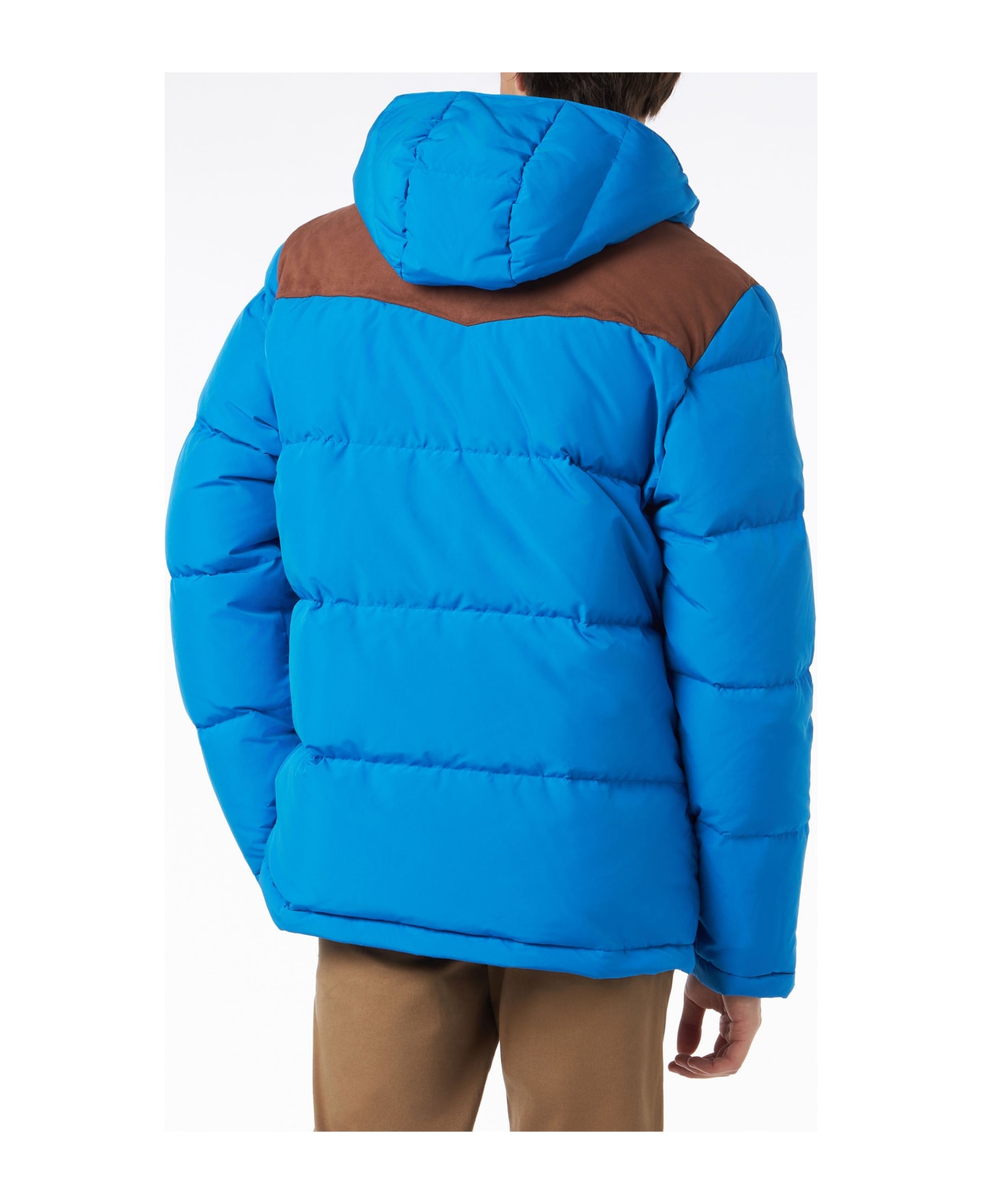 MC2 Saint Barth Man Bluette Hooded Down Jacket Baxter - BLUETTE