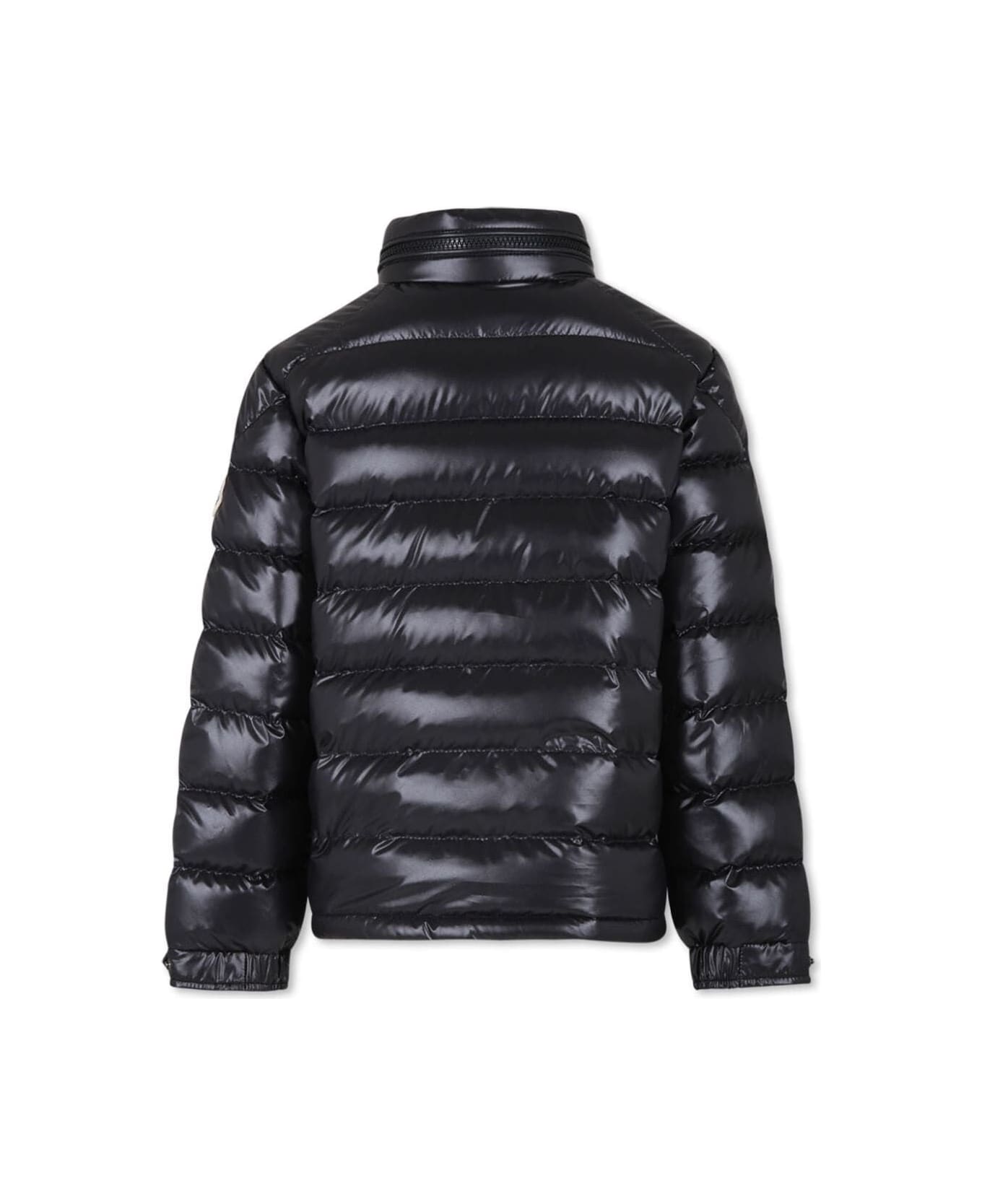 Moncler Jens Logo Patch High Neck Jacket - Black