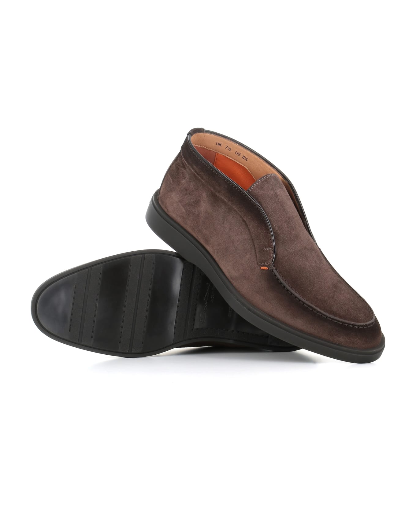 Santoni Suede Ankle Boots - Brown