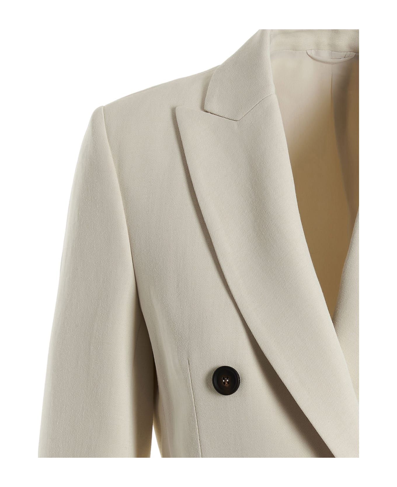 Brunello Cucinelli Double Breast Blazer Jacket - White