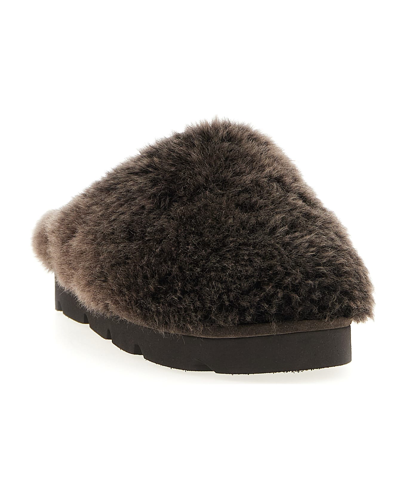 Brunello Cucinelli Monile Sherling Sabots - Brown