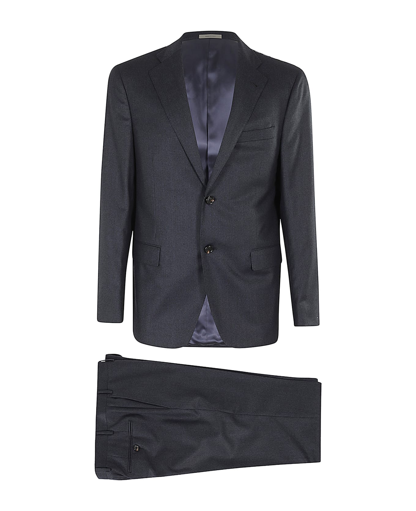 Corneliani Abito Flanella 120s Pied De Poule - Blu