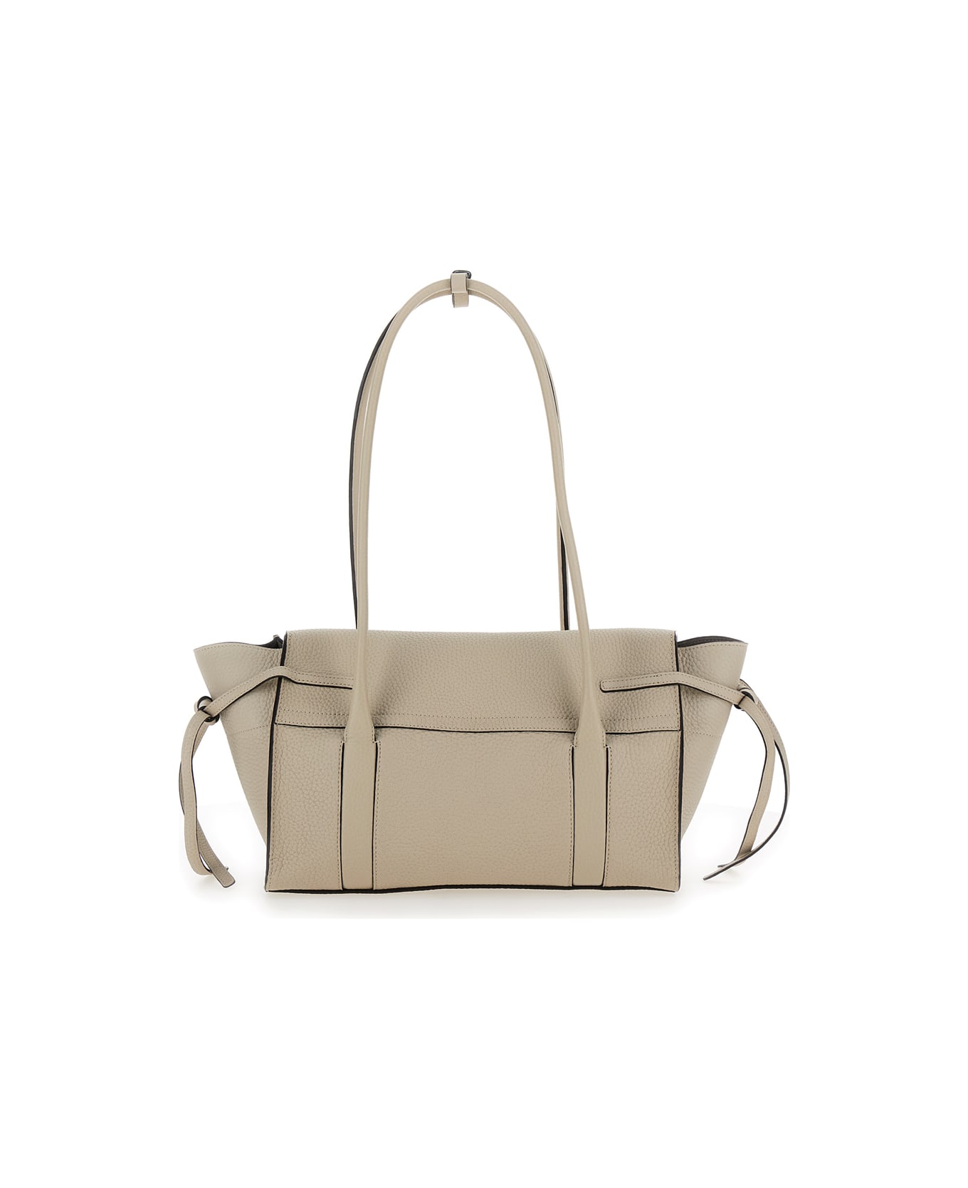 Mulberry 'small Bayswater' White Shoulder Bag With Laminated Logo In Leather Woman - White
