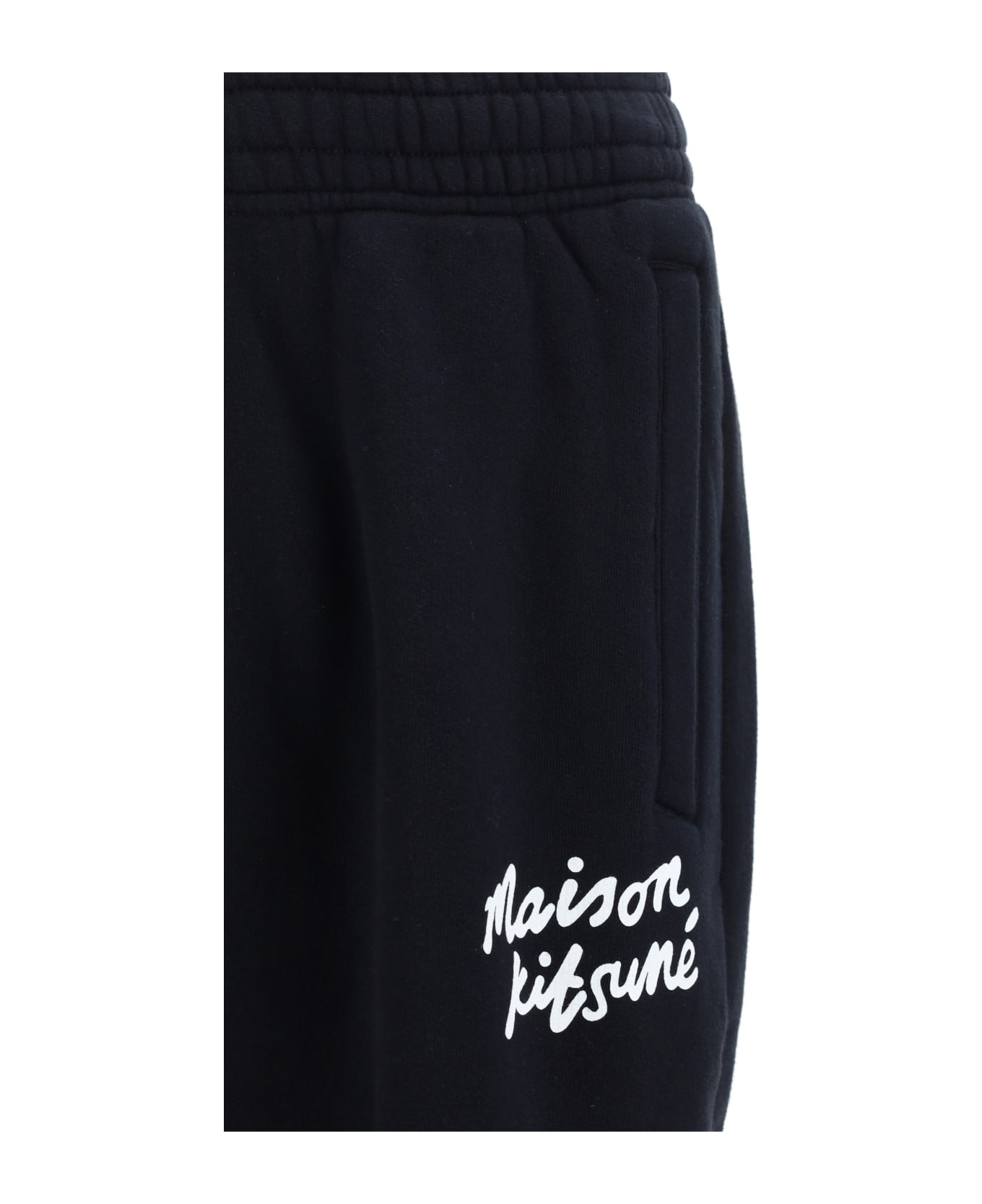 Maison Kitsuné Sweatpants - Black/white スウェットパンツ
