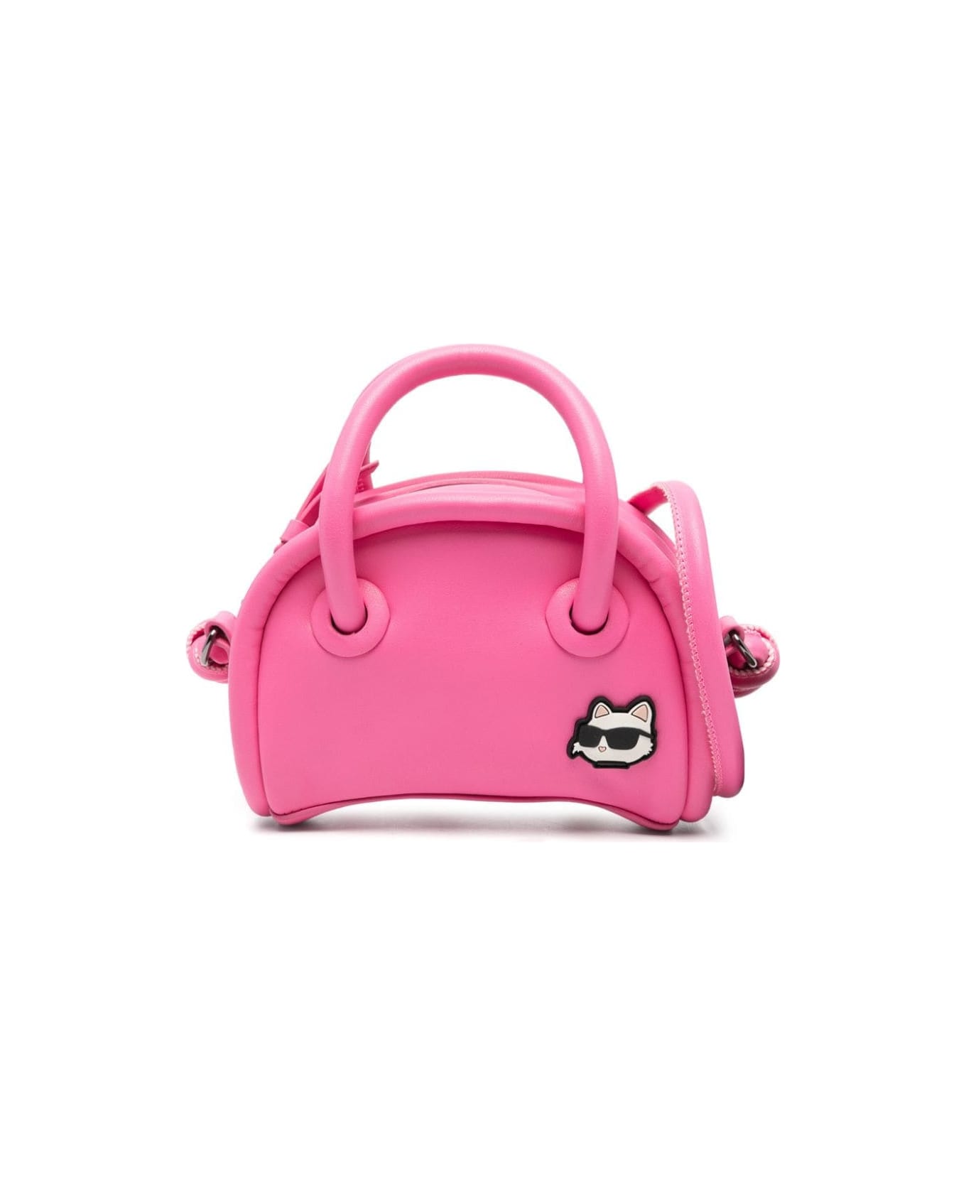 Karl Lagerfeld Kids Borsa A Spalla Con Placca Logo - Pink