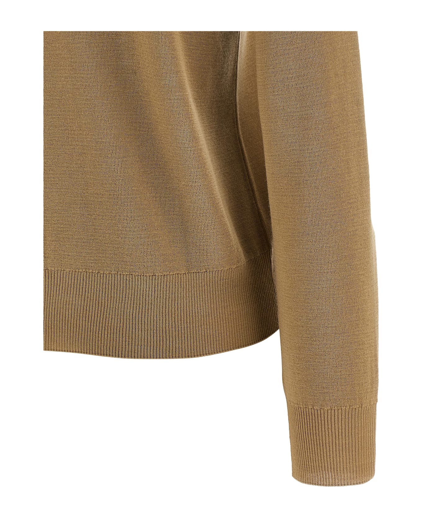 Burberry Check Insert Cardigan - Beige