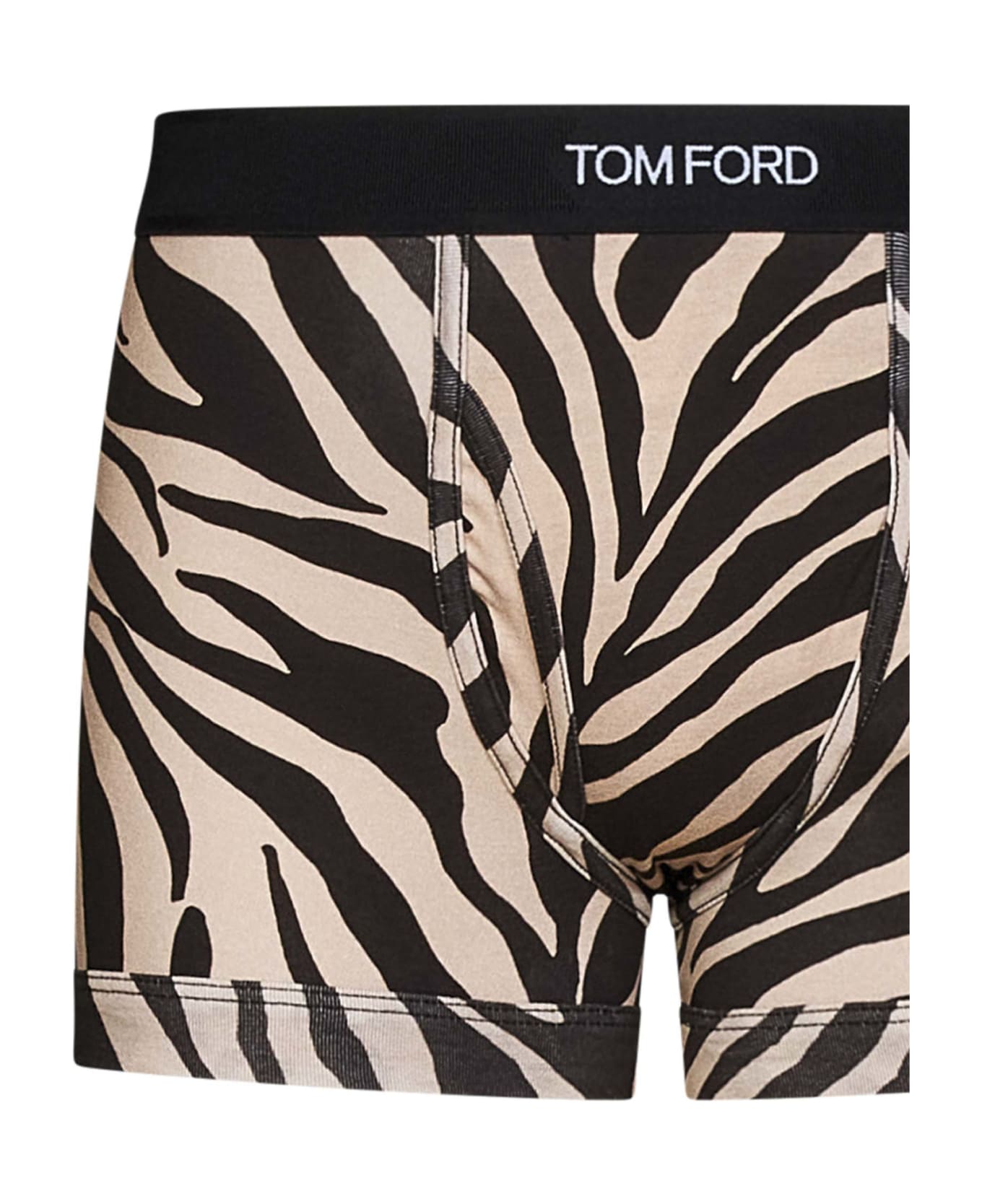 Tom Ford Zebra Printed Boxers - Beige