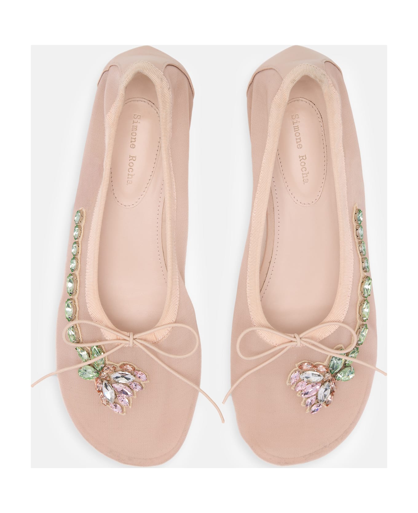 Simone Rocha Mesh Ballerina Heel - Beige